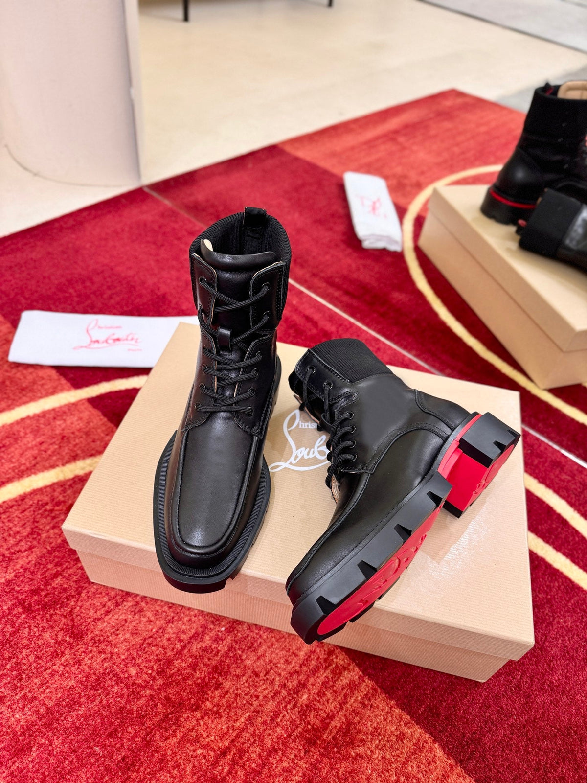 CL 2026 Combat Boots Black Black Logo Leather 193561