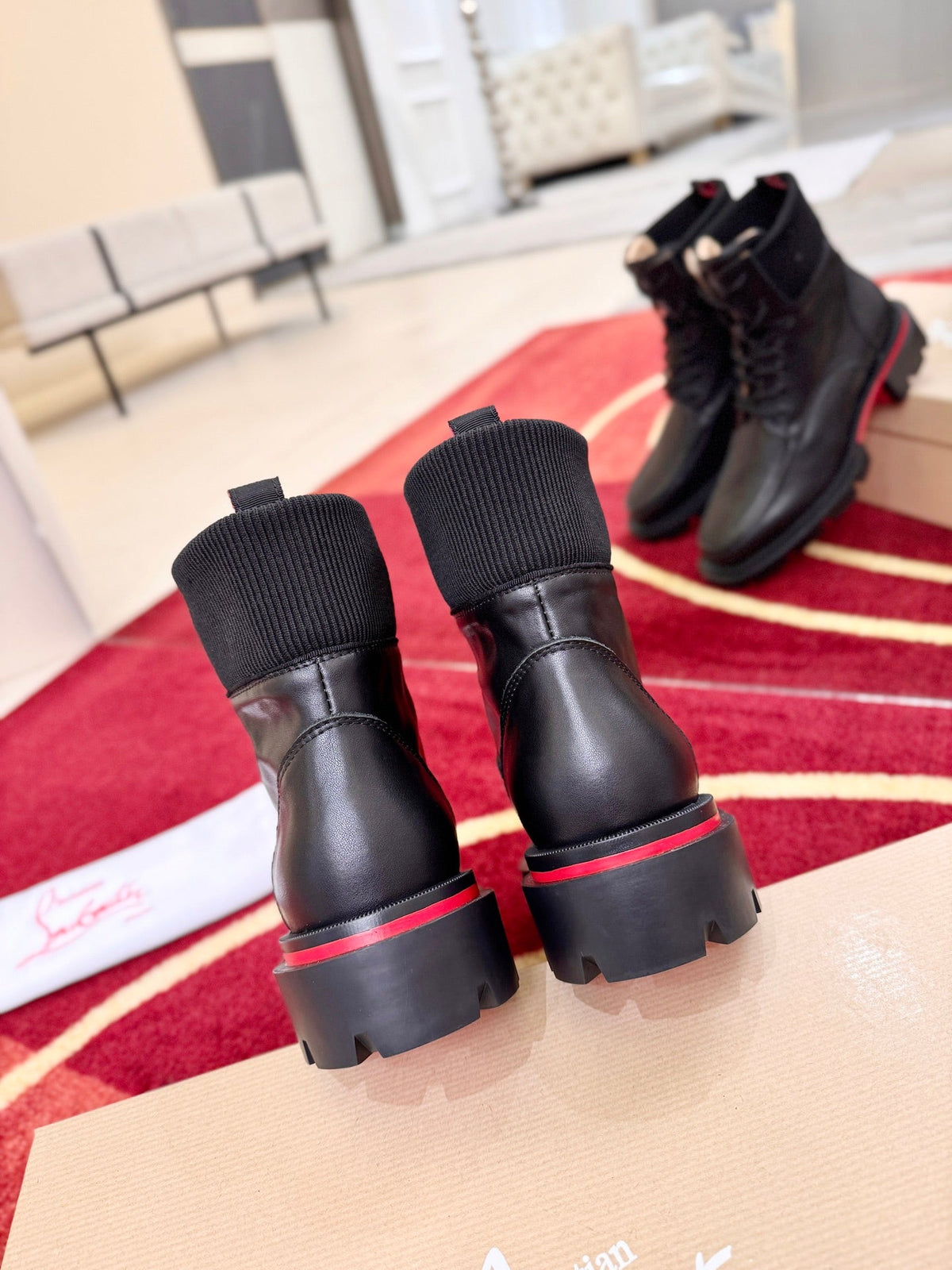 CL 2026 Combat Boots Black Black Logo Leather 193561