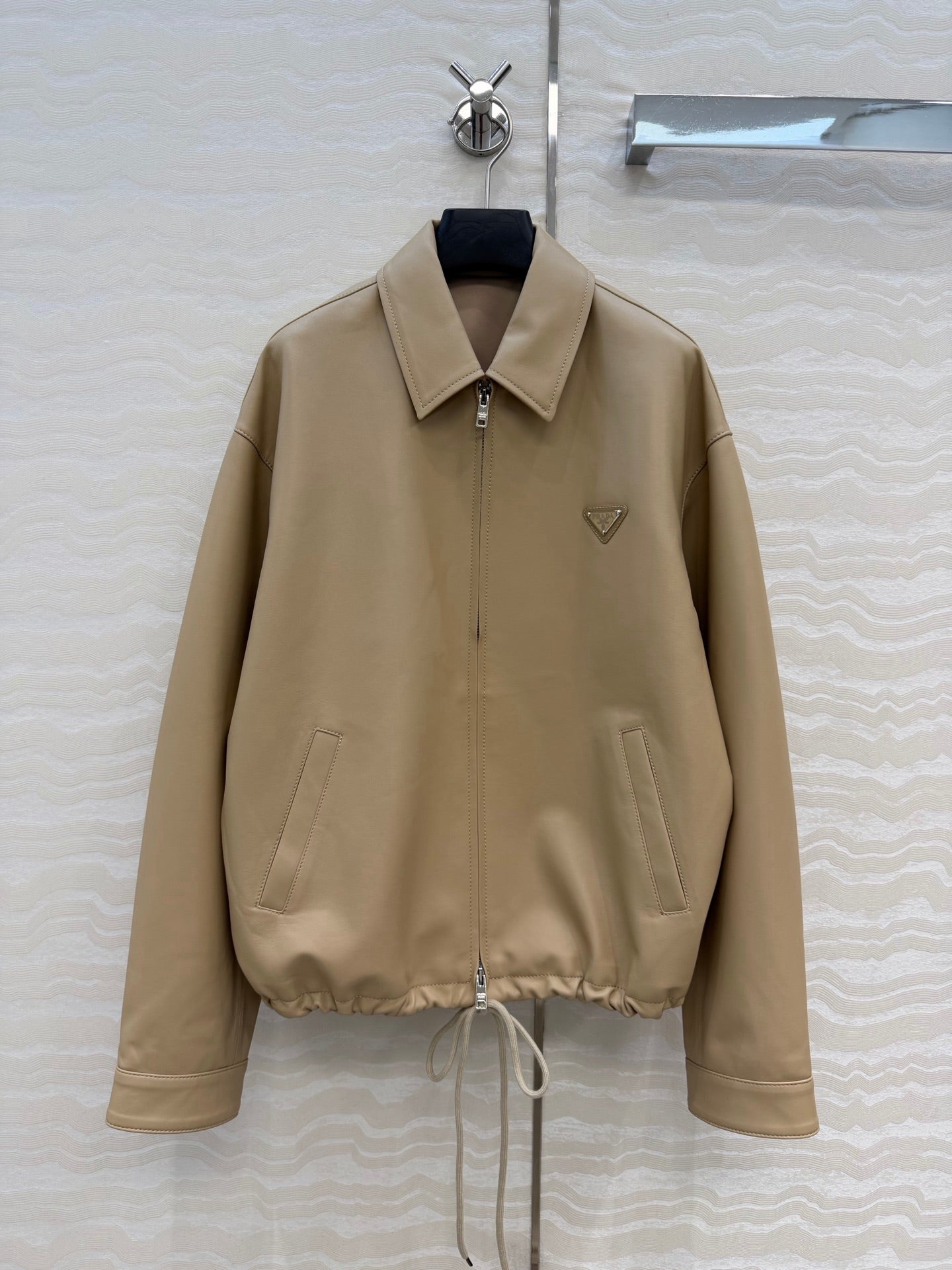 Prada Jacket Brown Leather 341211