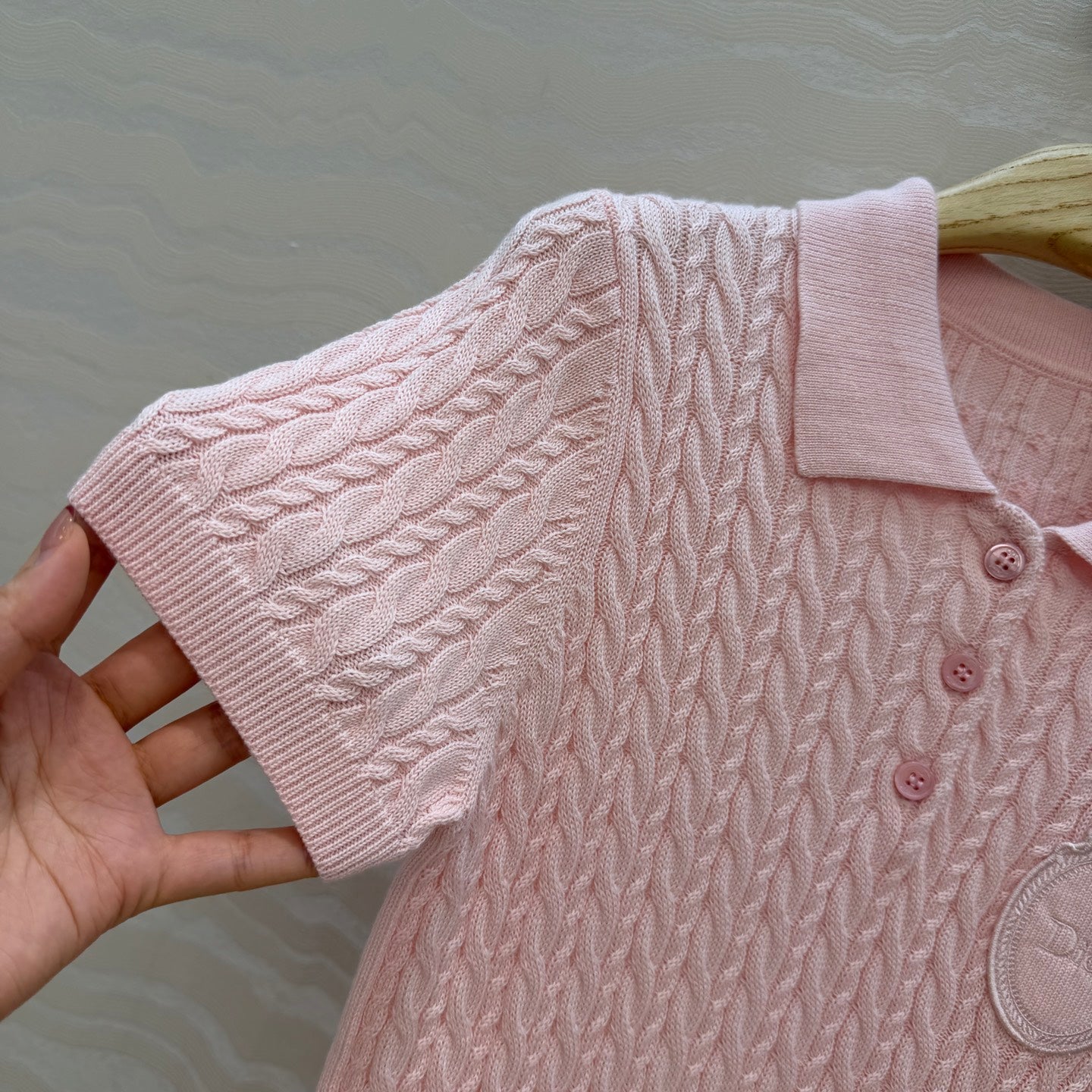 CD Médaillon Sweater Light Pink Wool 373505