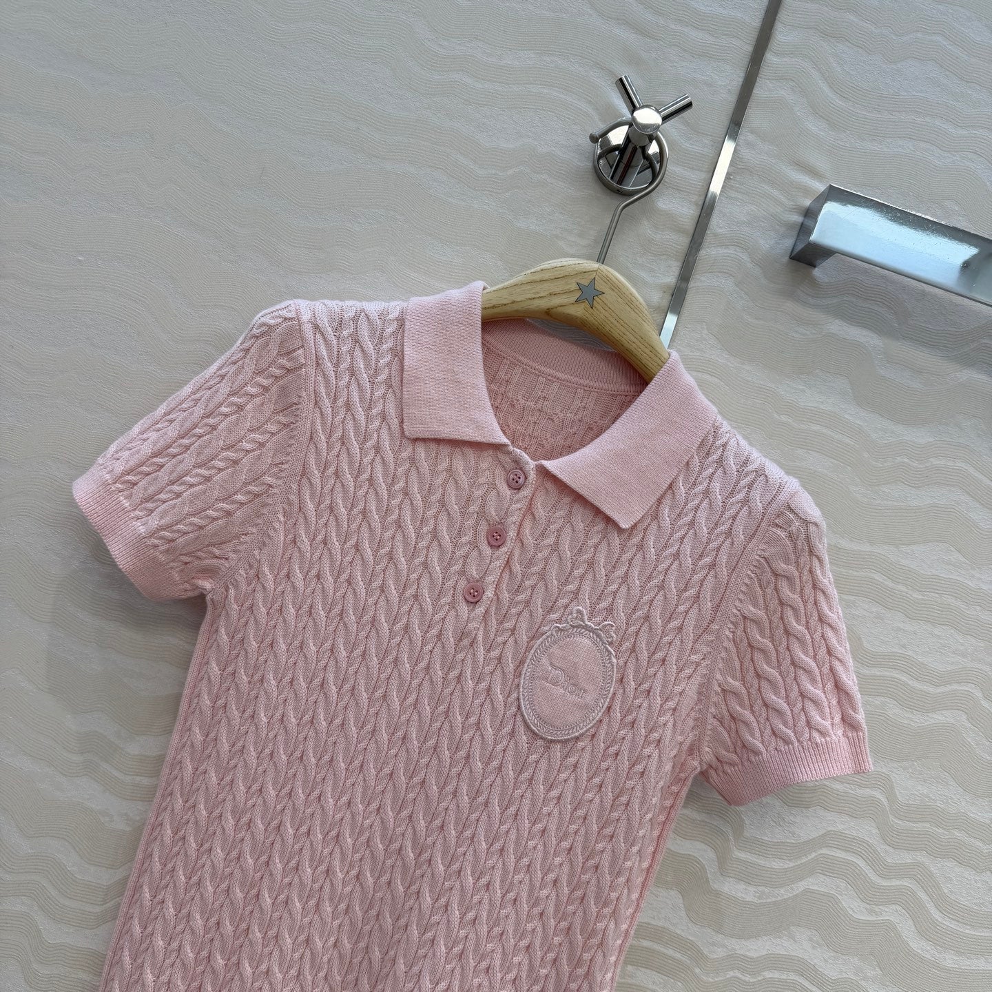 CD Médaillon Sweater Light Pink Wool 373505