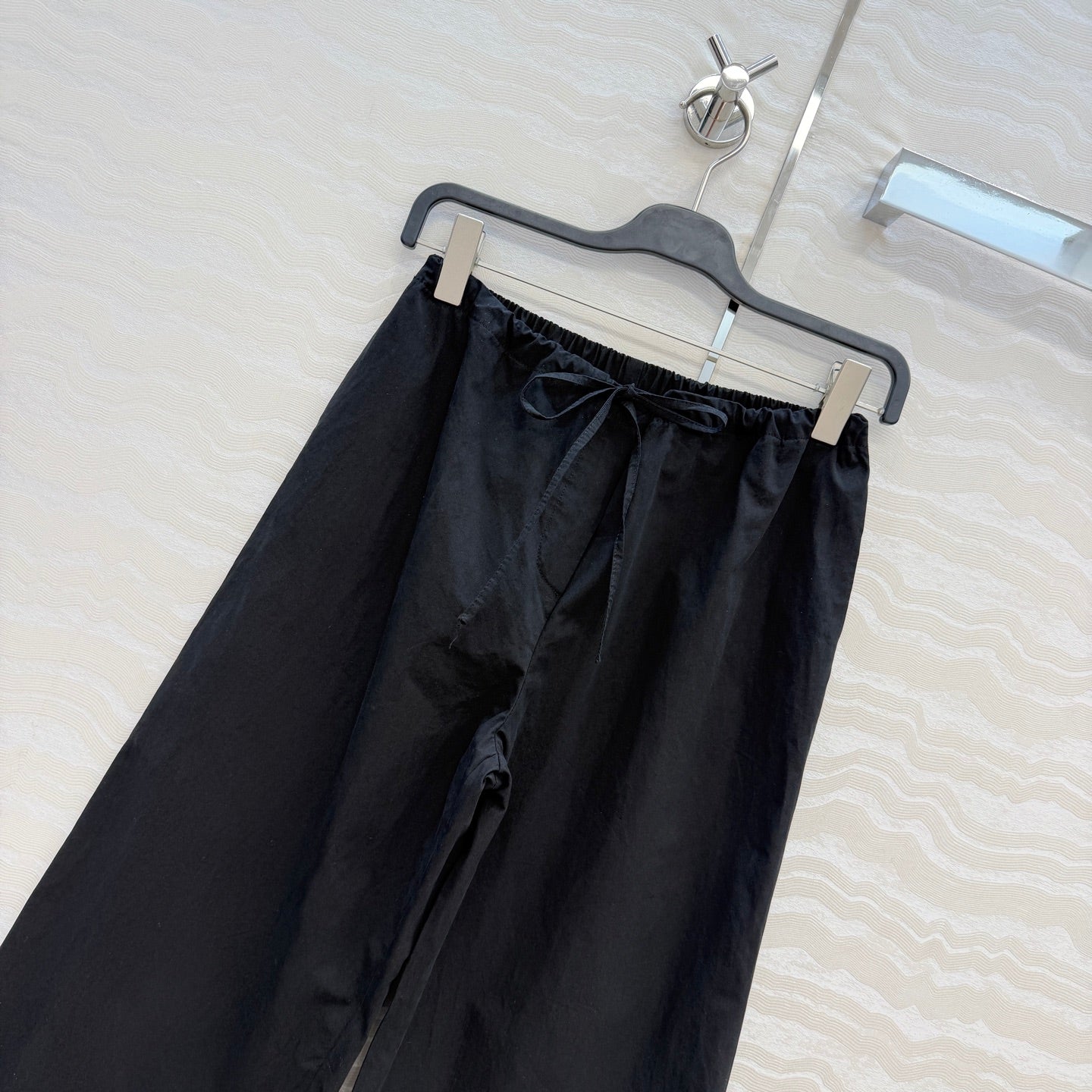 The Row Wide-Leg Trousers Black Cotton 373476
