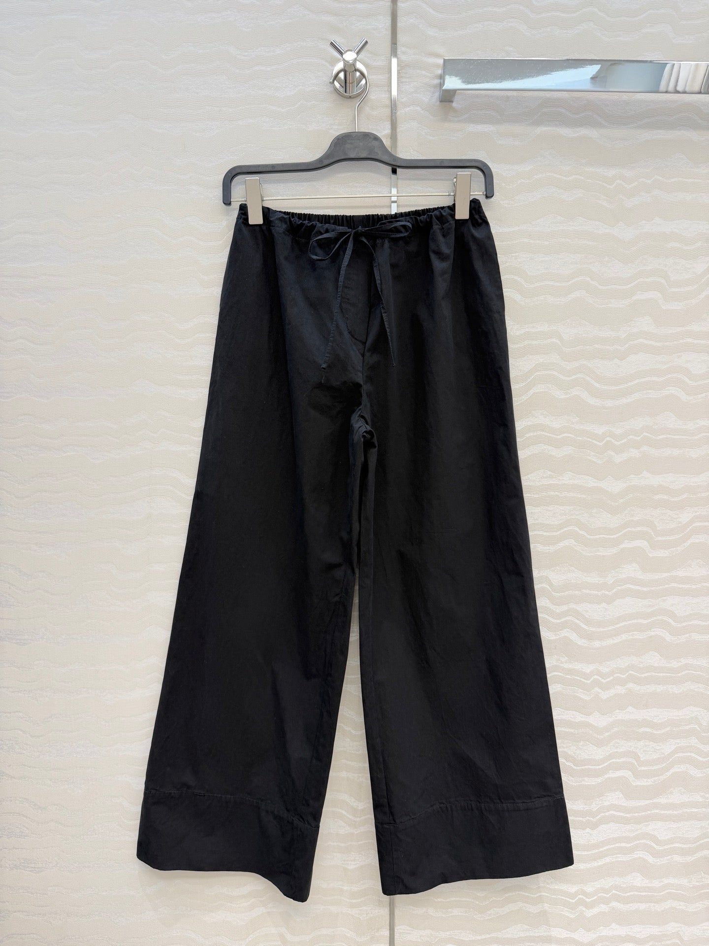 The Row Wide-Leg Trousers Black Cotton 373476