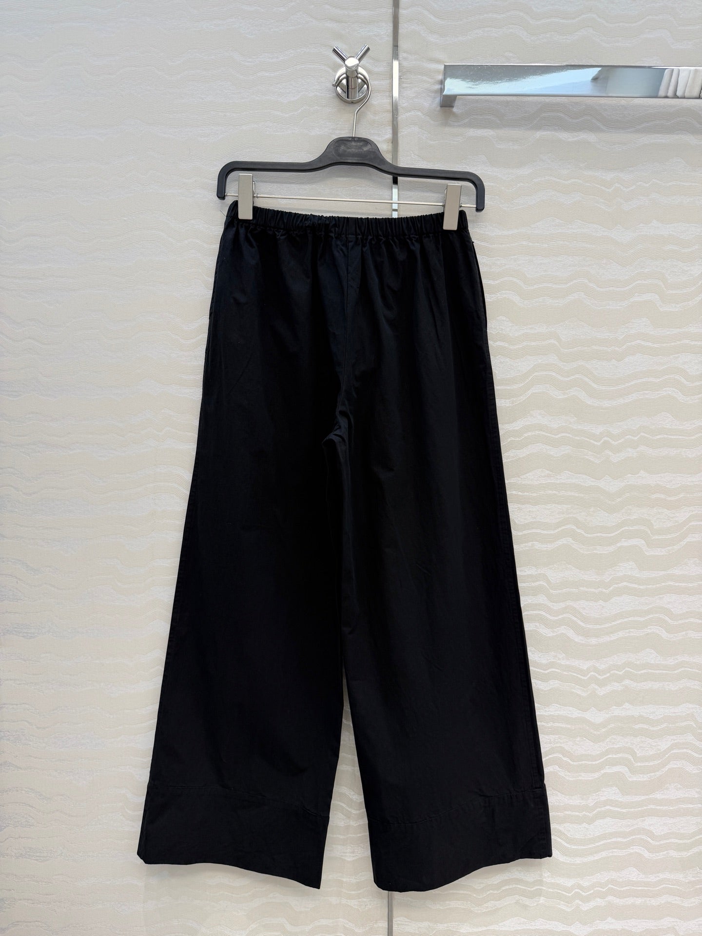 The Row Wide-Leg Trousers Black Cotton 373476