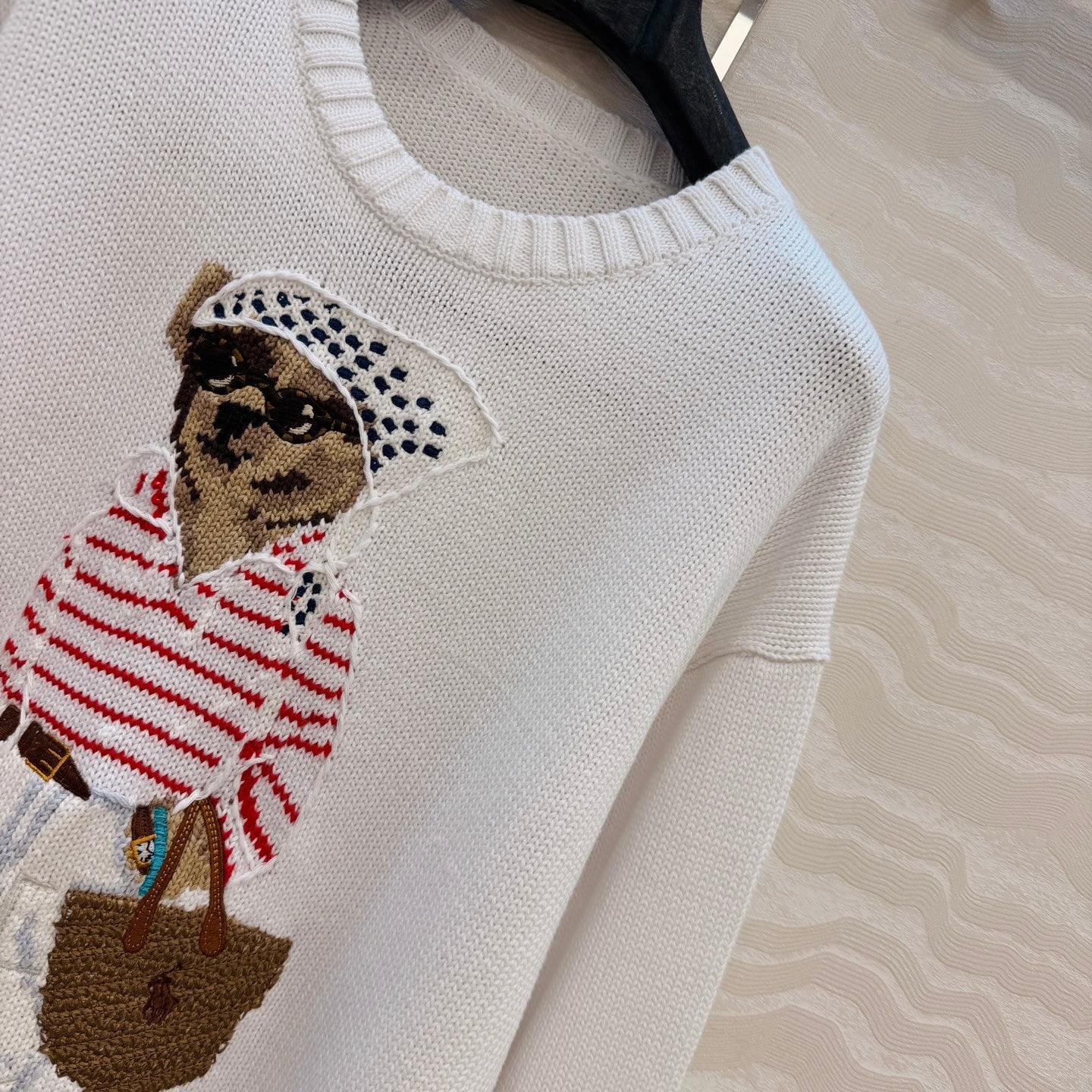 Ralph Lauren Polo Bear Jumper White Cotton 413078