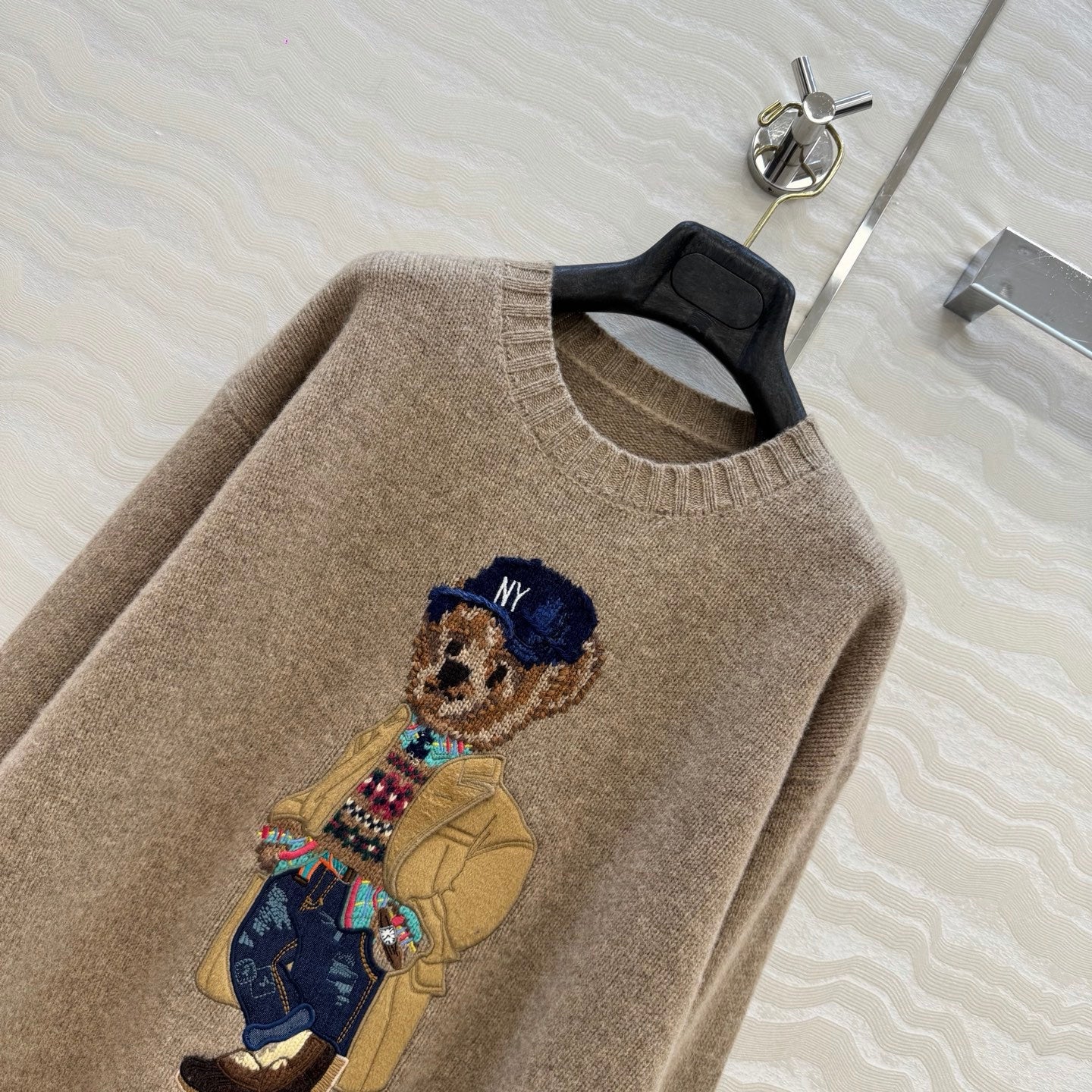 Ralph Lauren Polo Bear Jumper Brown Wool 417235