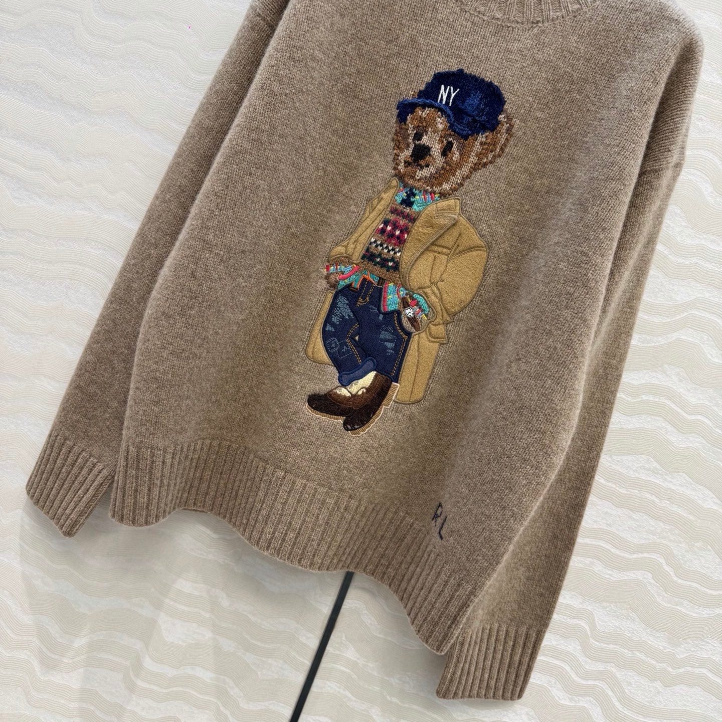 Ralph Lauren Polo Bear Jumper Brown Wool 417235