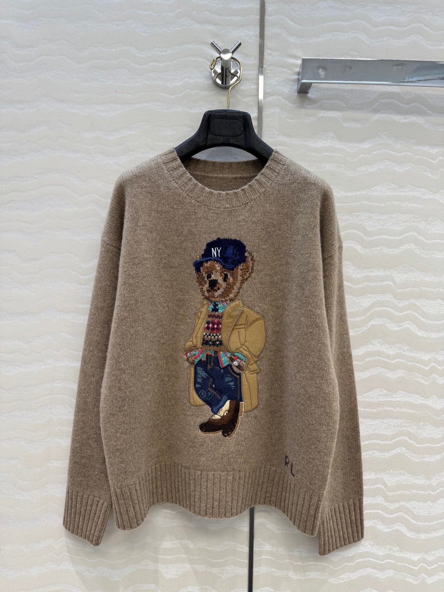 Ralph Lauren Polo Bear Jumper Brown Wool 417235