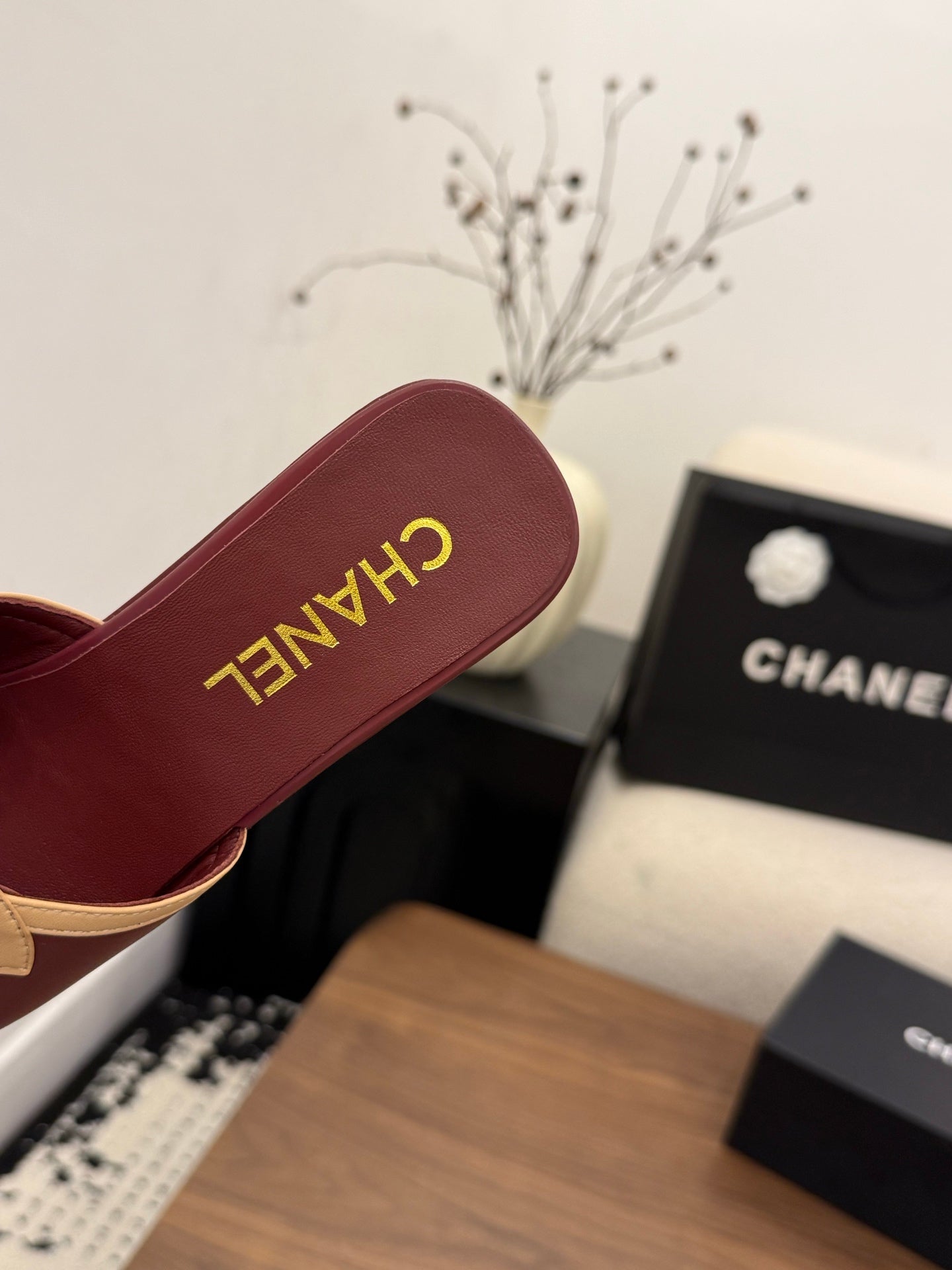 CC 26s Wedge Sandals 95 Mm In Dark Red Calfskin