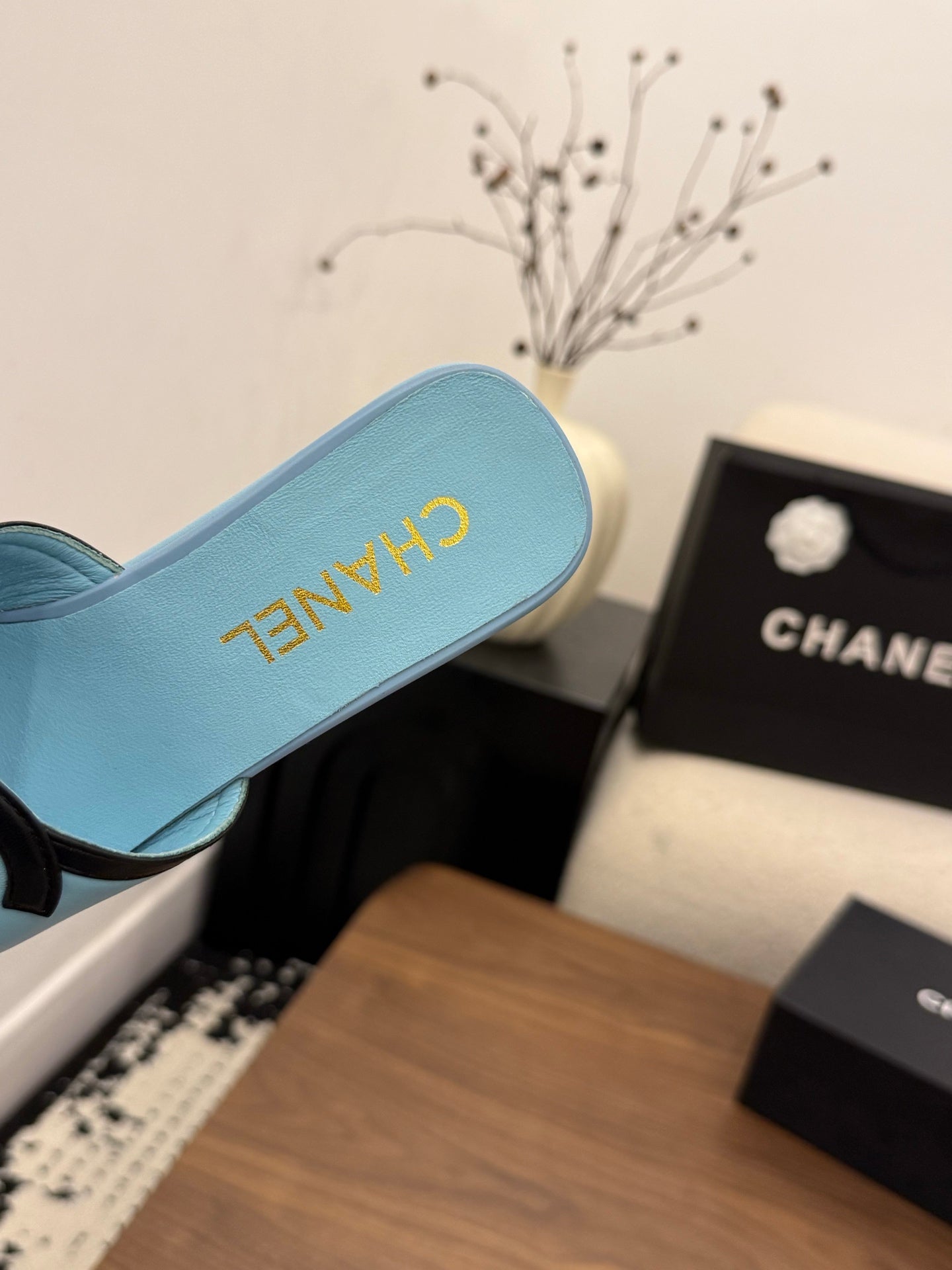 CC 26s Wedge Sandals 95 Mm In Pastel Blue Calfskin
