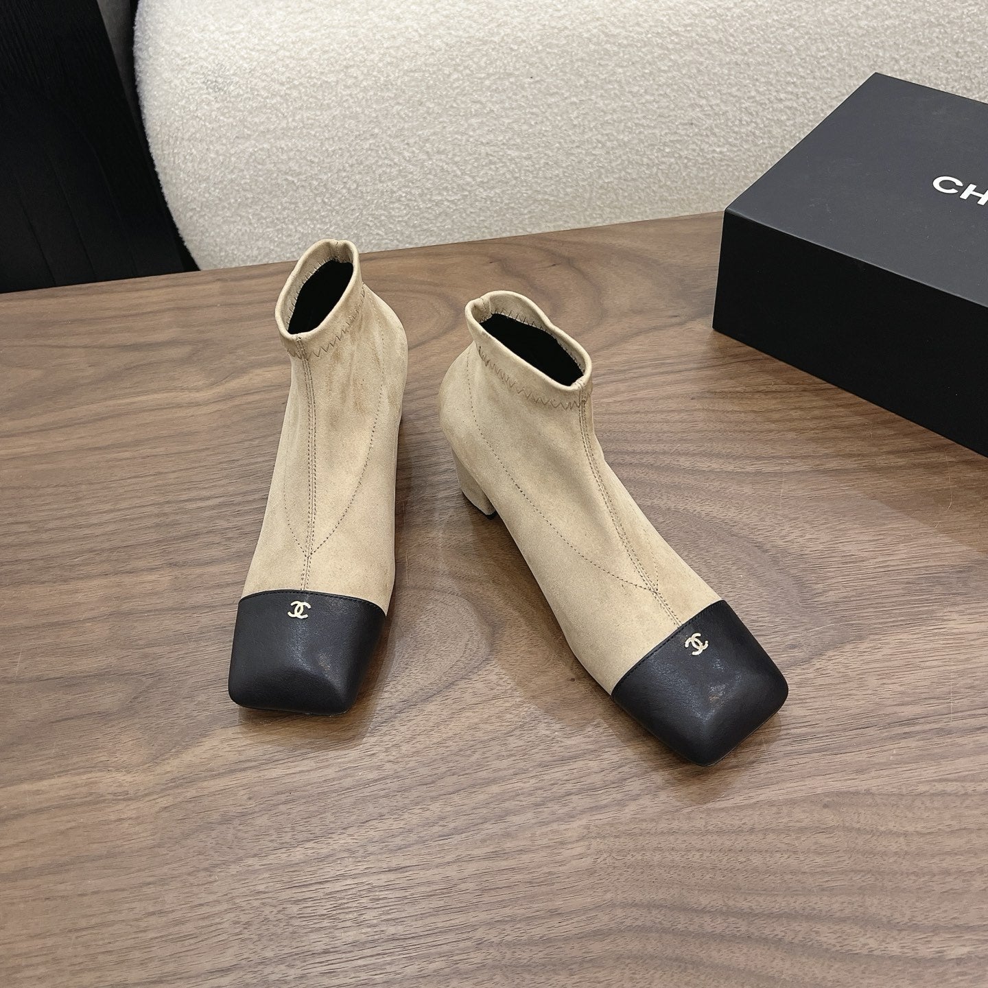 CC 26s Oxford Boots 5.5cm Beige Suede 909939