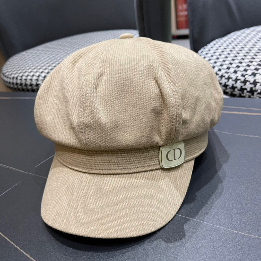 BAKER BOY HAT IN COSMIC LATTE BEIGE COTTON 429849
