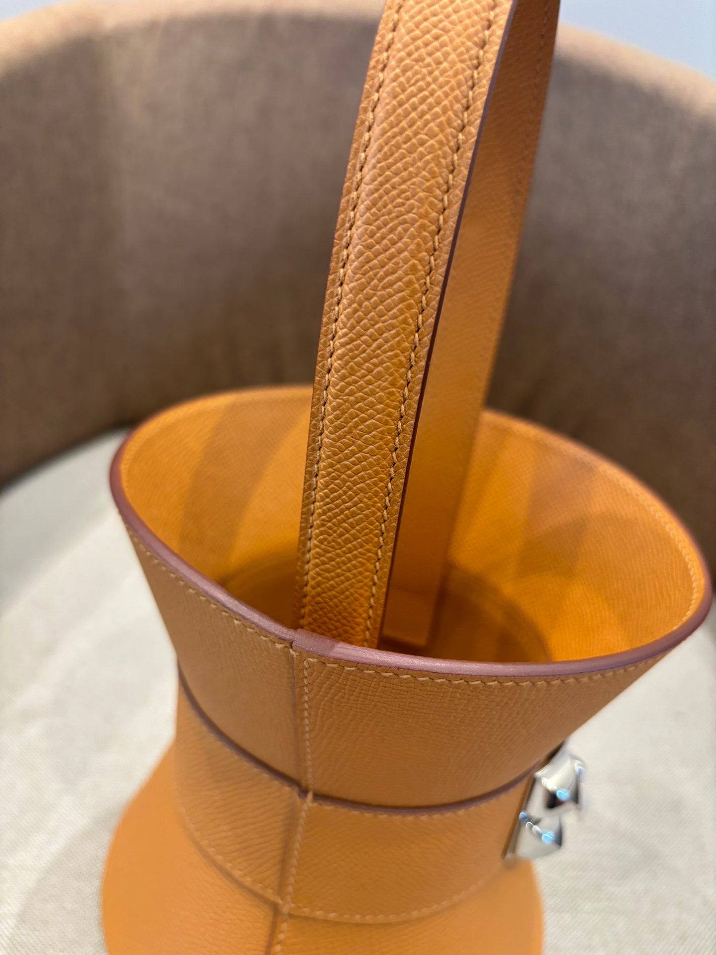 HM Mini Medor Bag Orange Epsom Calfskin 269887