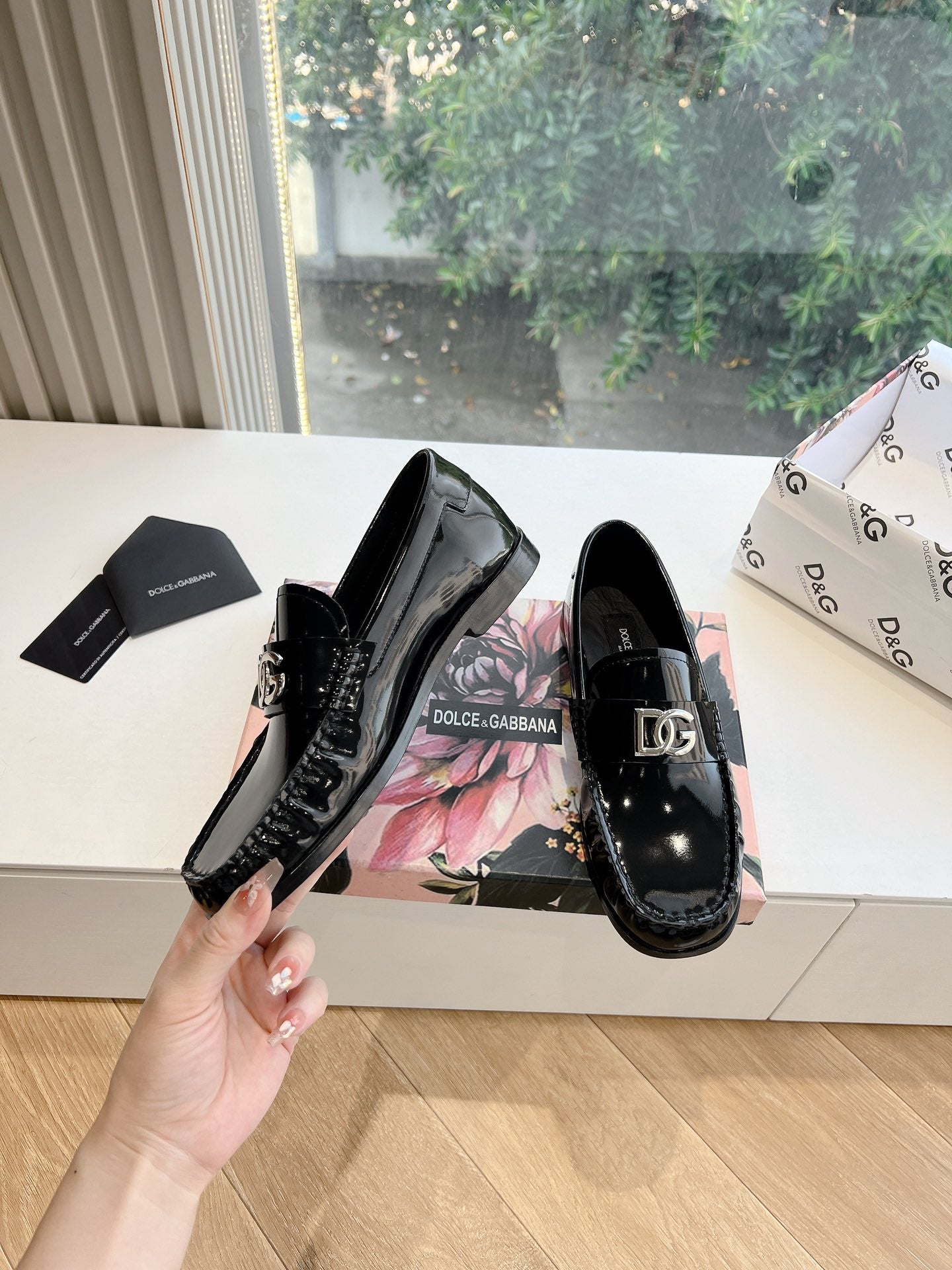 DC 25 Mary Jane Loafers Black Sheepskin 116941
