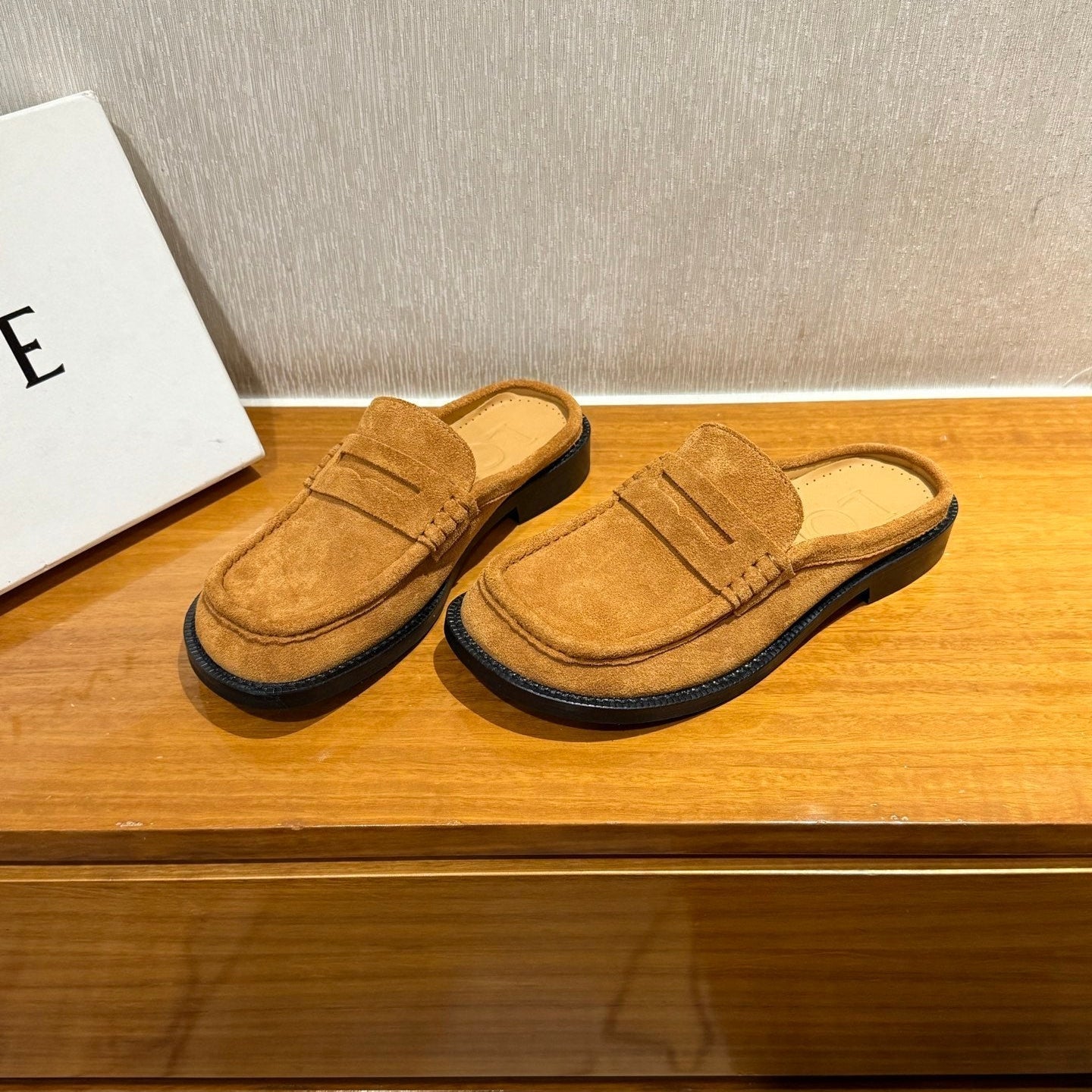 Loewe Campo Mule Light Brown Slide Suede