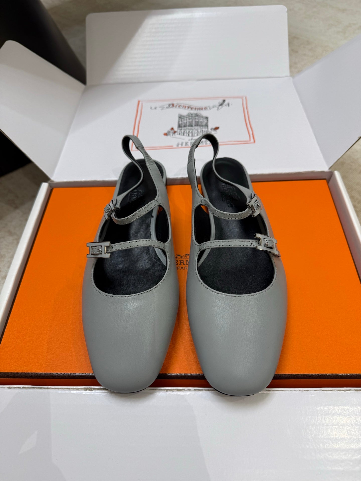 HM Mila Slingback Grey Sheepskin 621379