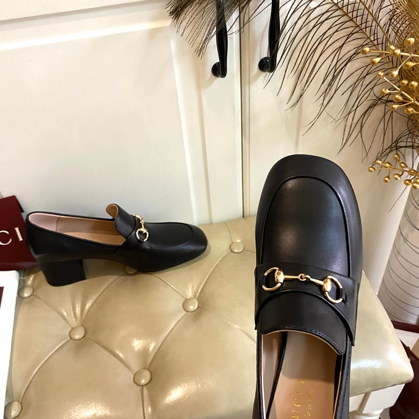 Gucci 26s Horsebit Loafers 55 Mm In Black Smooth Calfskin