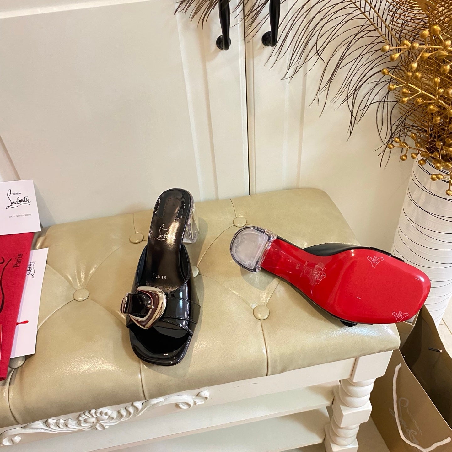 CL 26s Sandal 7cm Black Patent Leather 687812