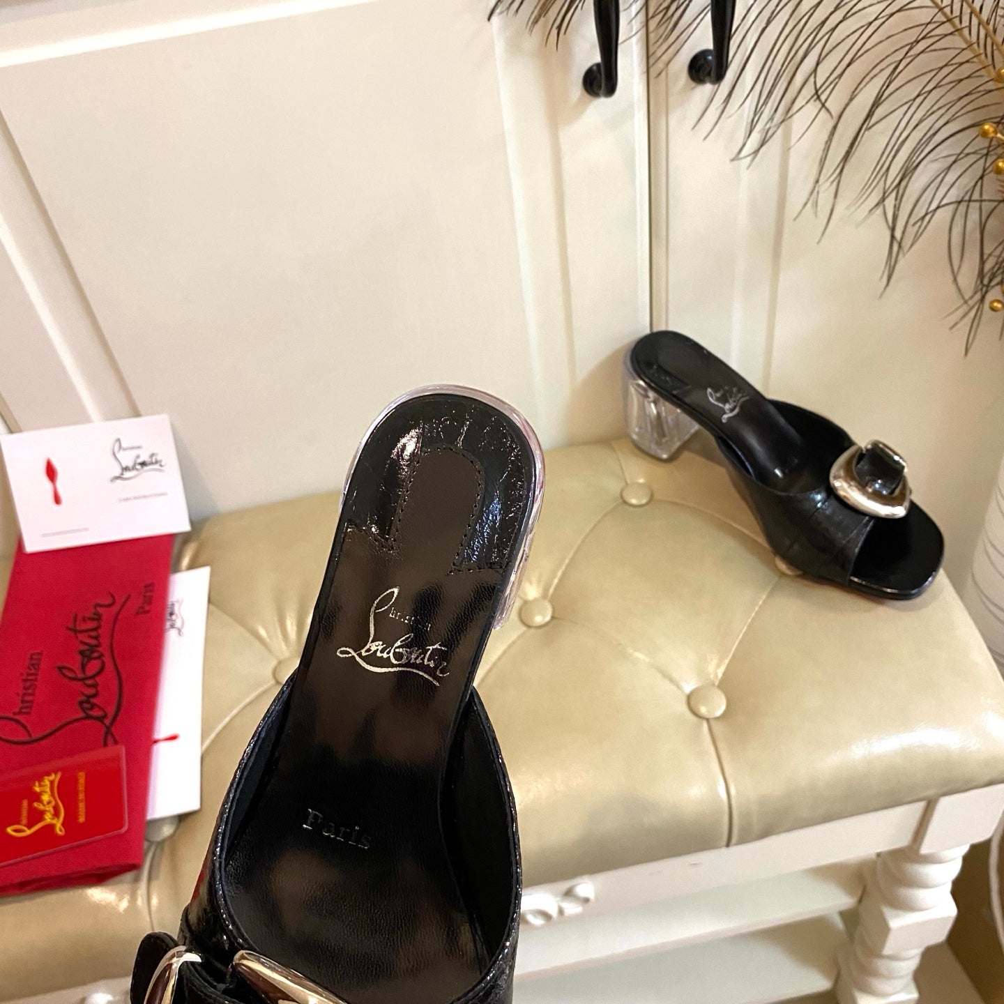 CL 26s Sandal 7cm Black Leather 687814