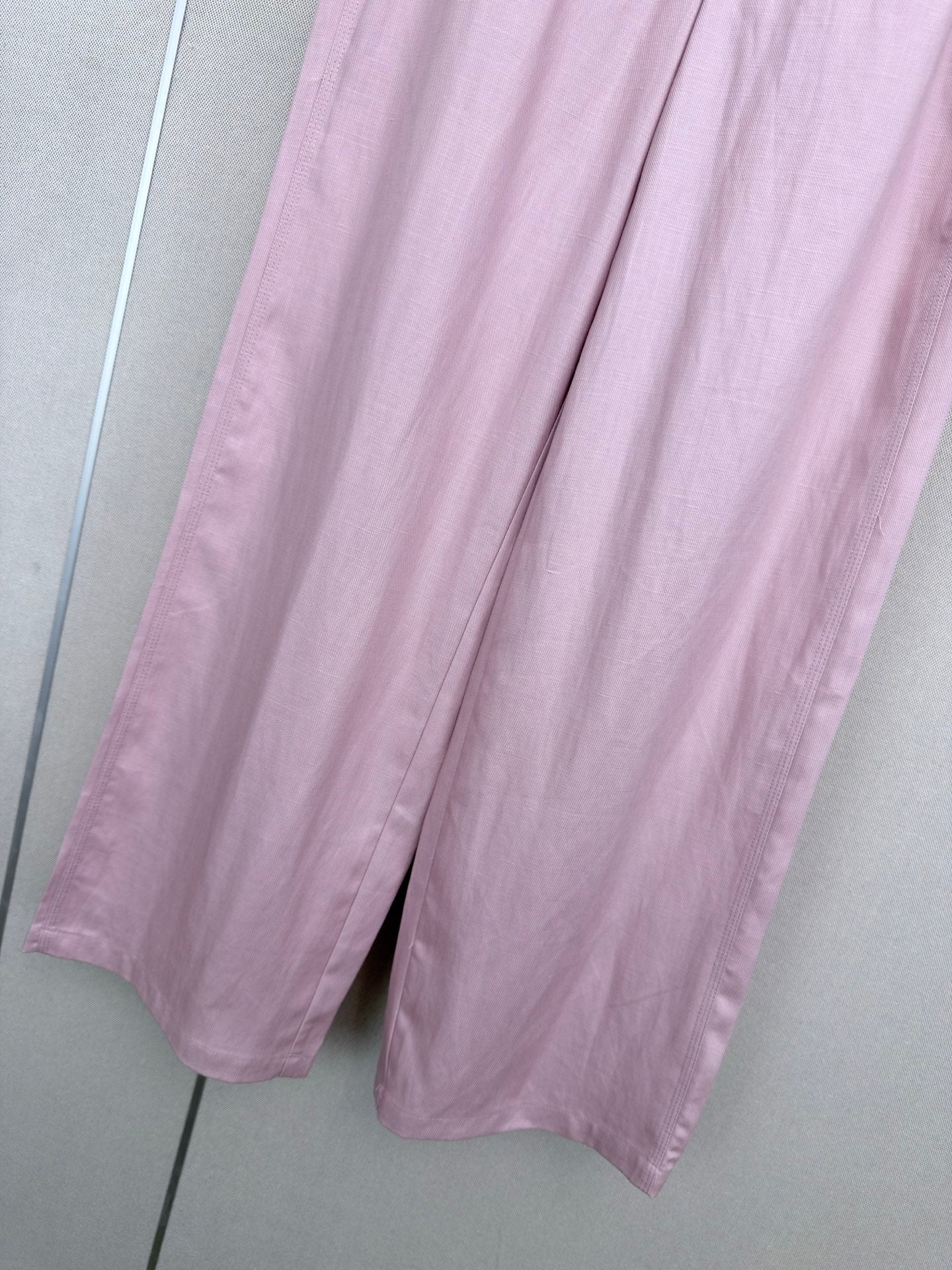 Loewe Wide-Leg Trousers Light Pink Cotton 379630