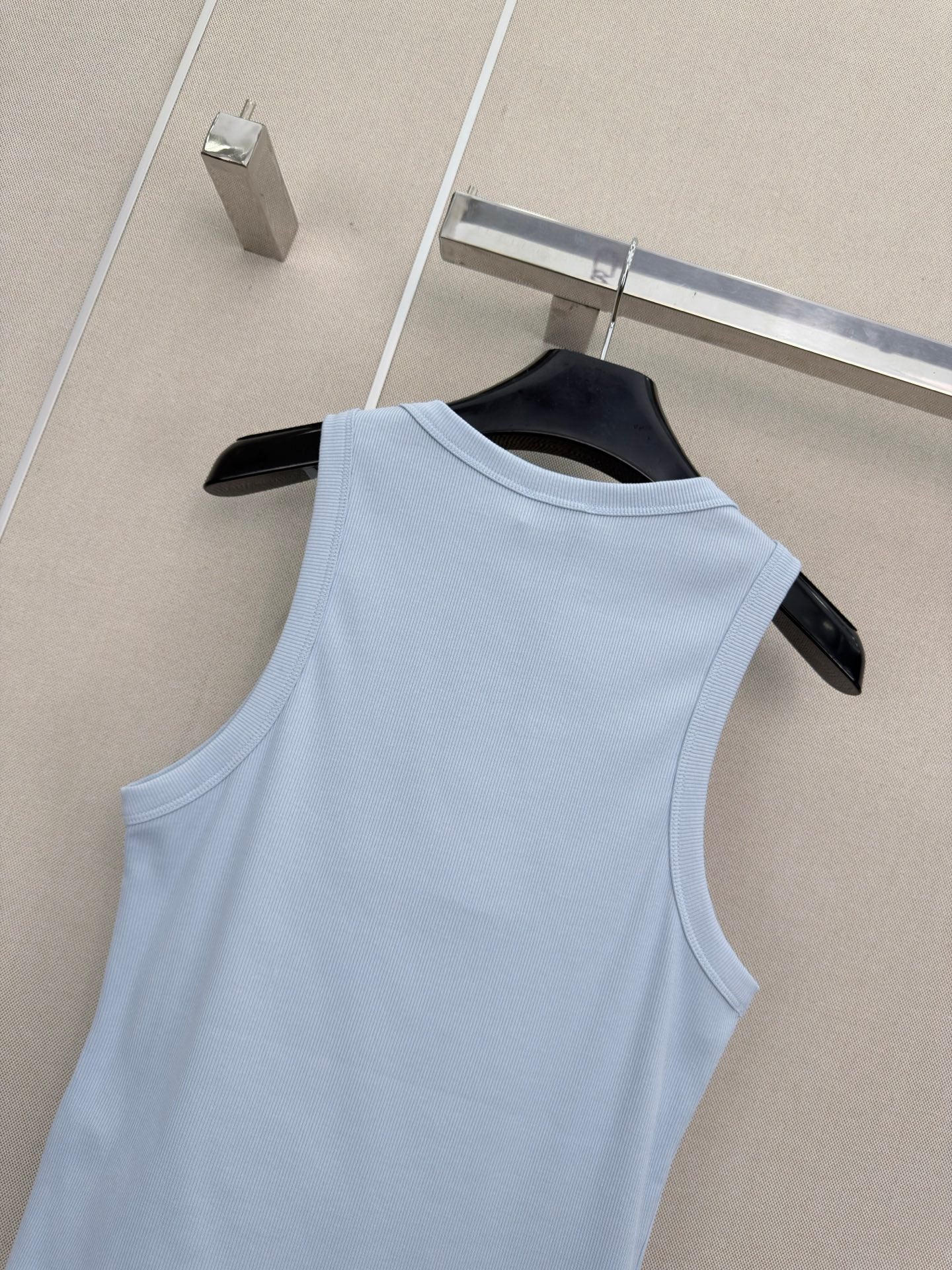 Celine Triomphe Vest Top Light Blue Cotton 379648