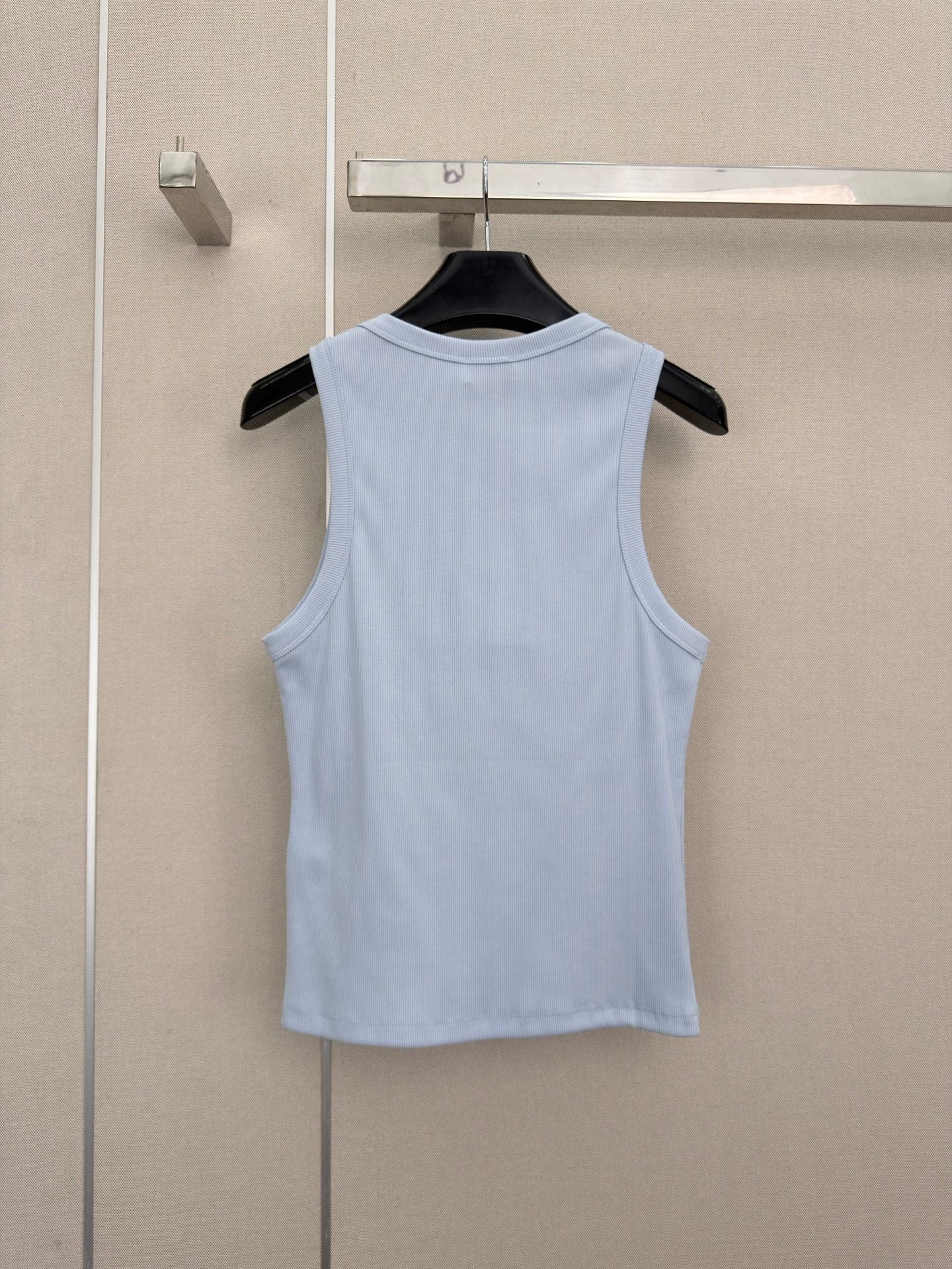 Celine Triomphe Vest Top Light Blue Cotton 379648