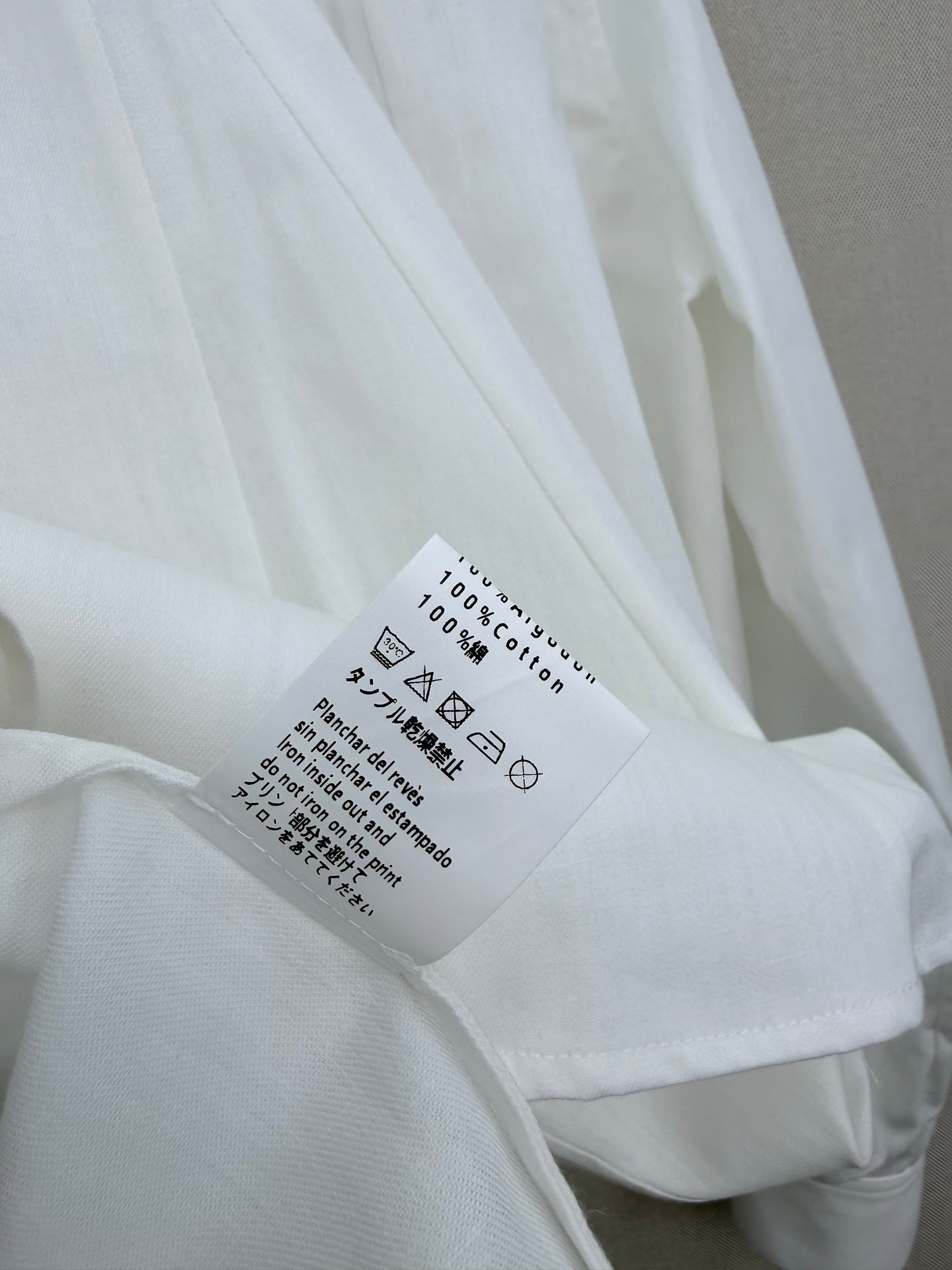 Loewe Long-Sleeved Shirt With Embroidered Logo White Cotton 379577