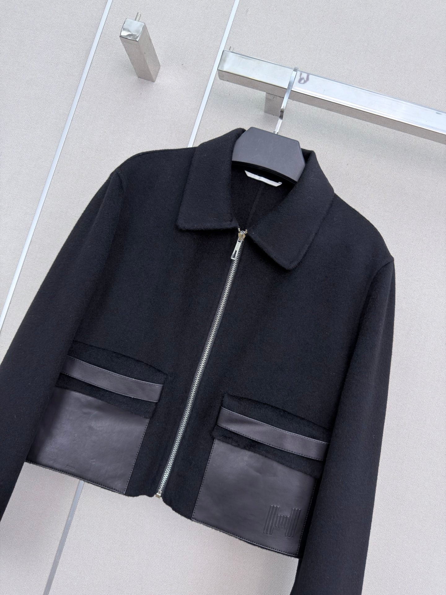 HM 26s Double-Sided Lapel Coat Black Cashmere 407086