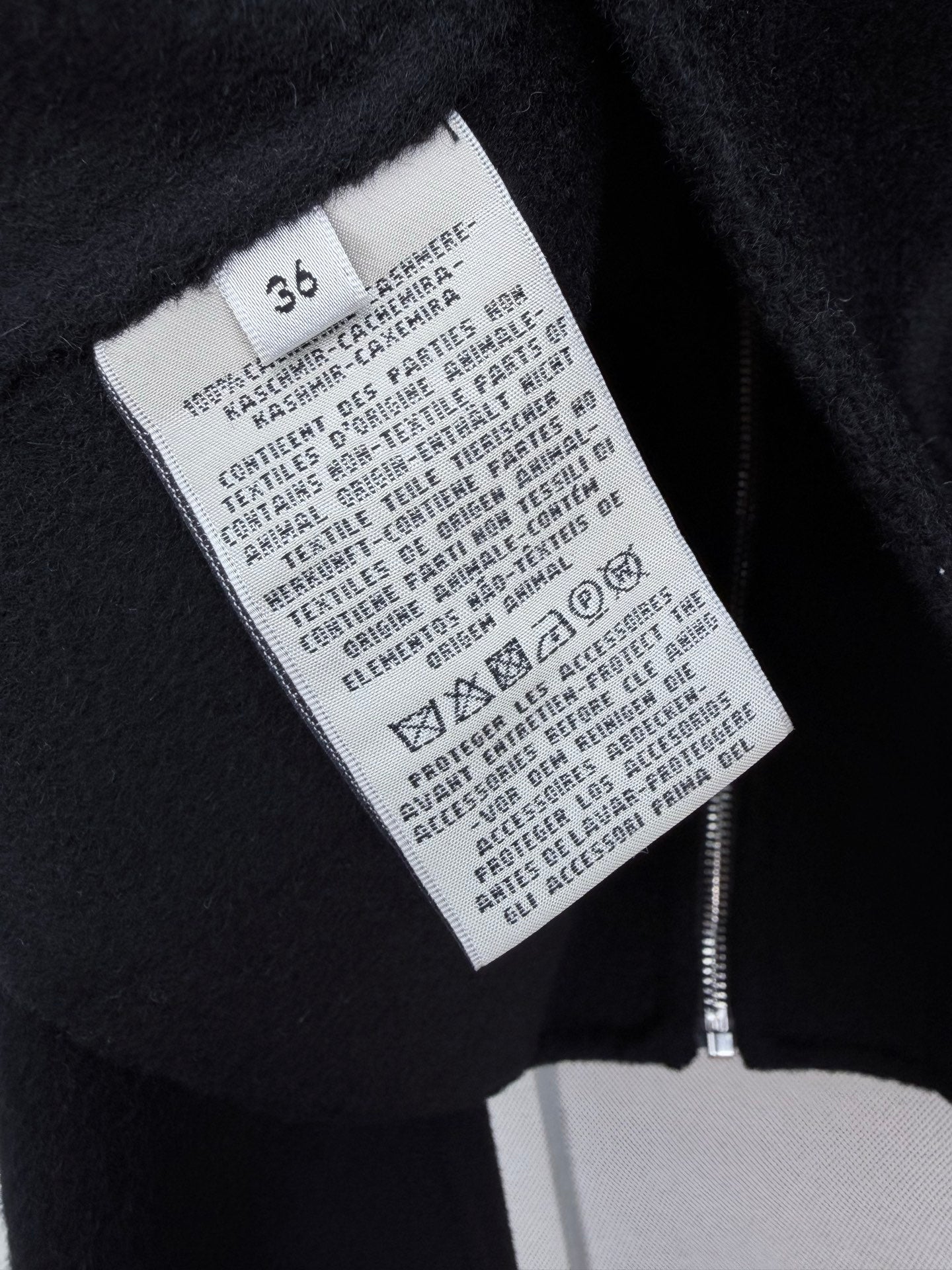 HM 26s Double-Sided Lapel Coat Black Cashmere 407086