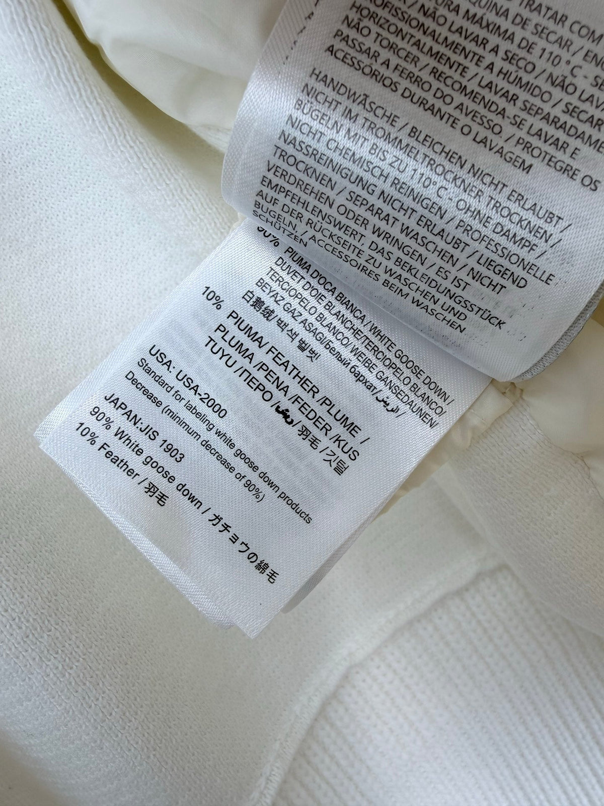 Moncler Padded Cardigan White Diamond Quilted Down 426997