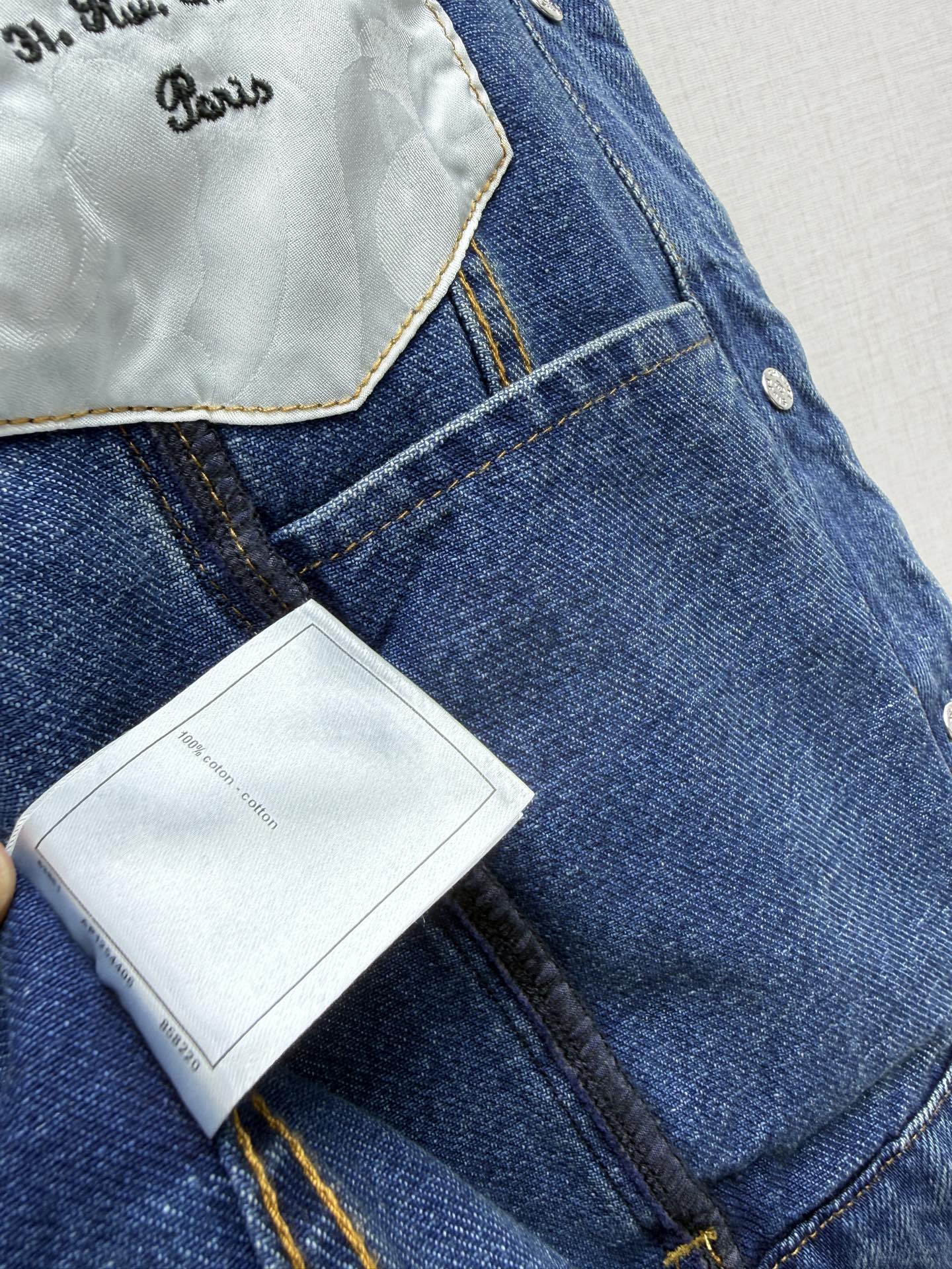 CC 26s Crew Neck Jacket Dark Blue Denim 421831