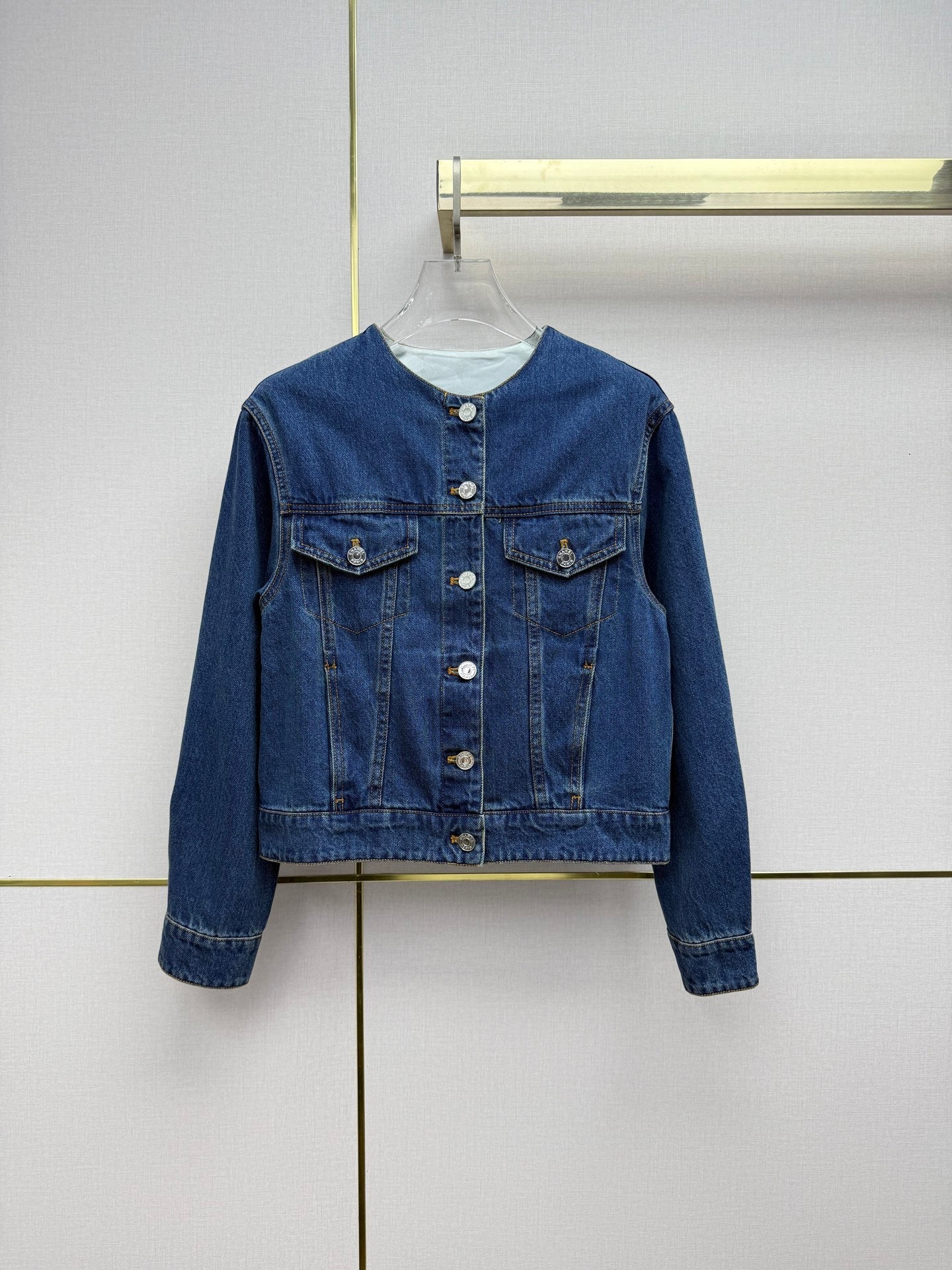 CC 26s Crew Neck Jacket Dark Blue Denim 421831