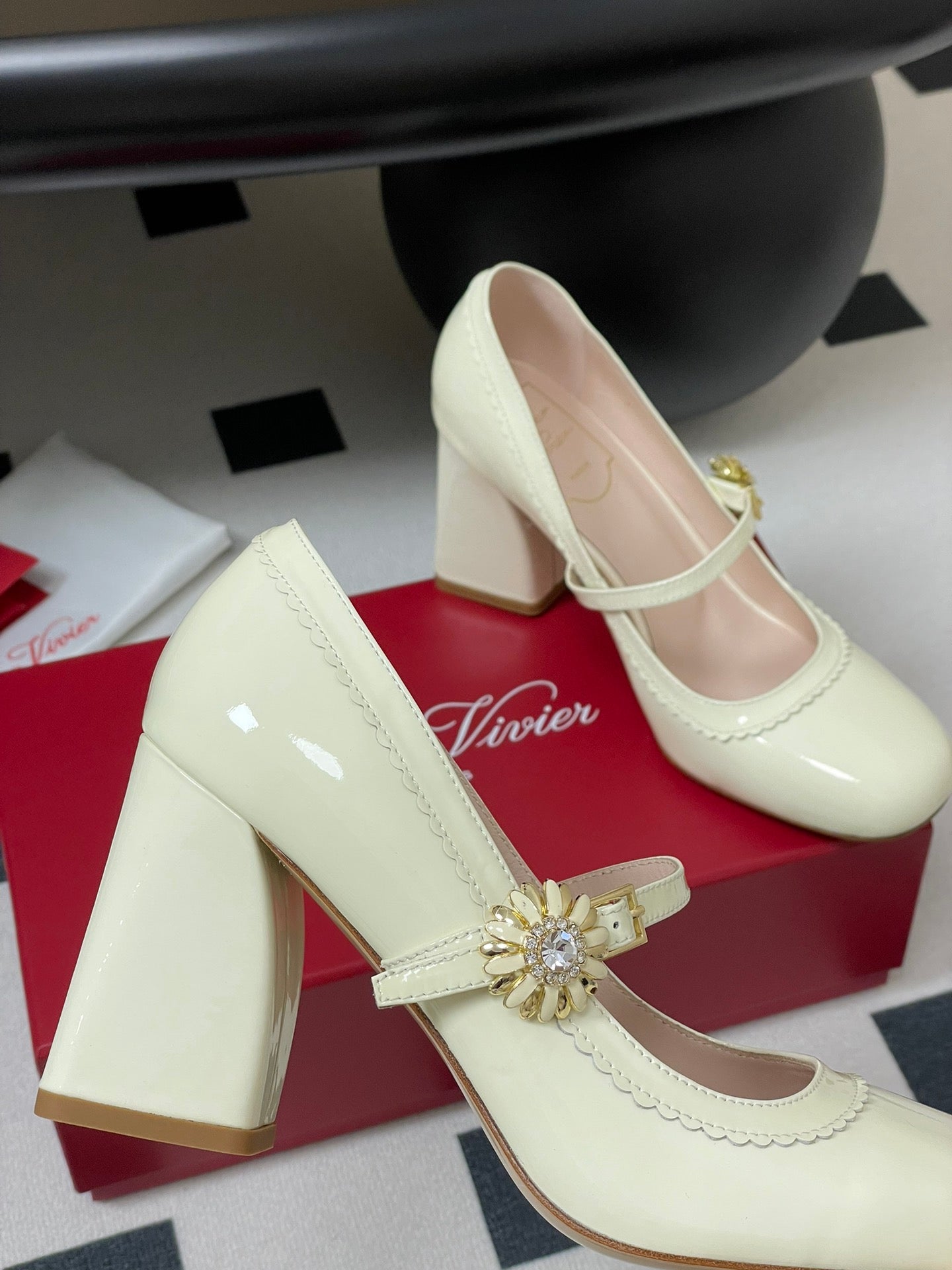 Viv 25 Mary Jane 60 Light Lime Patent Calf Leather 247886