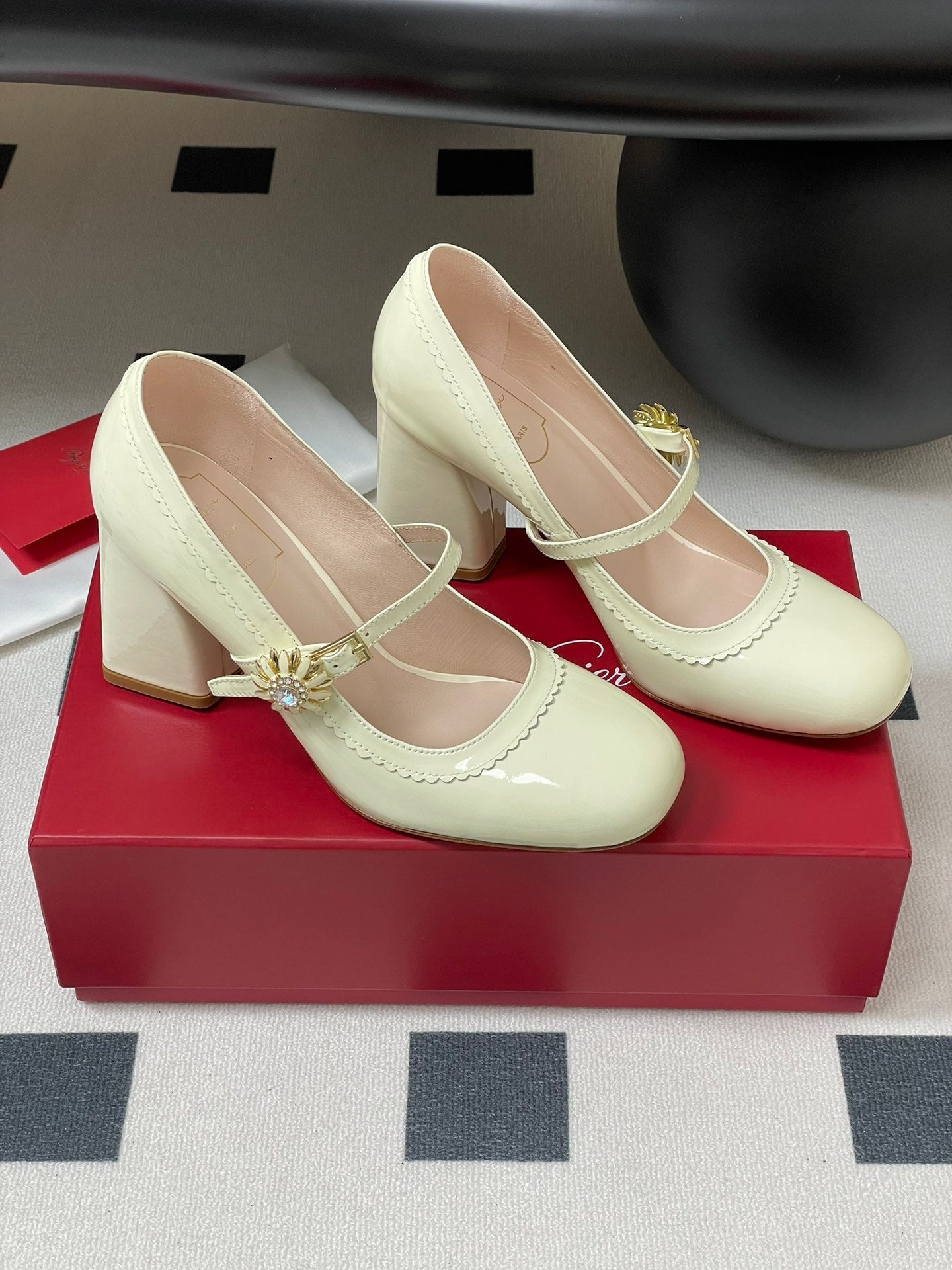 Viv 25 Mary Jane 60 Light Lime Patent Calf Leather 247886