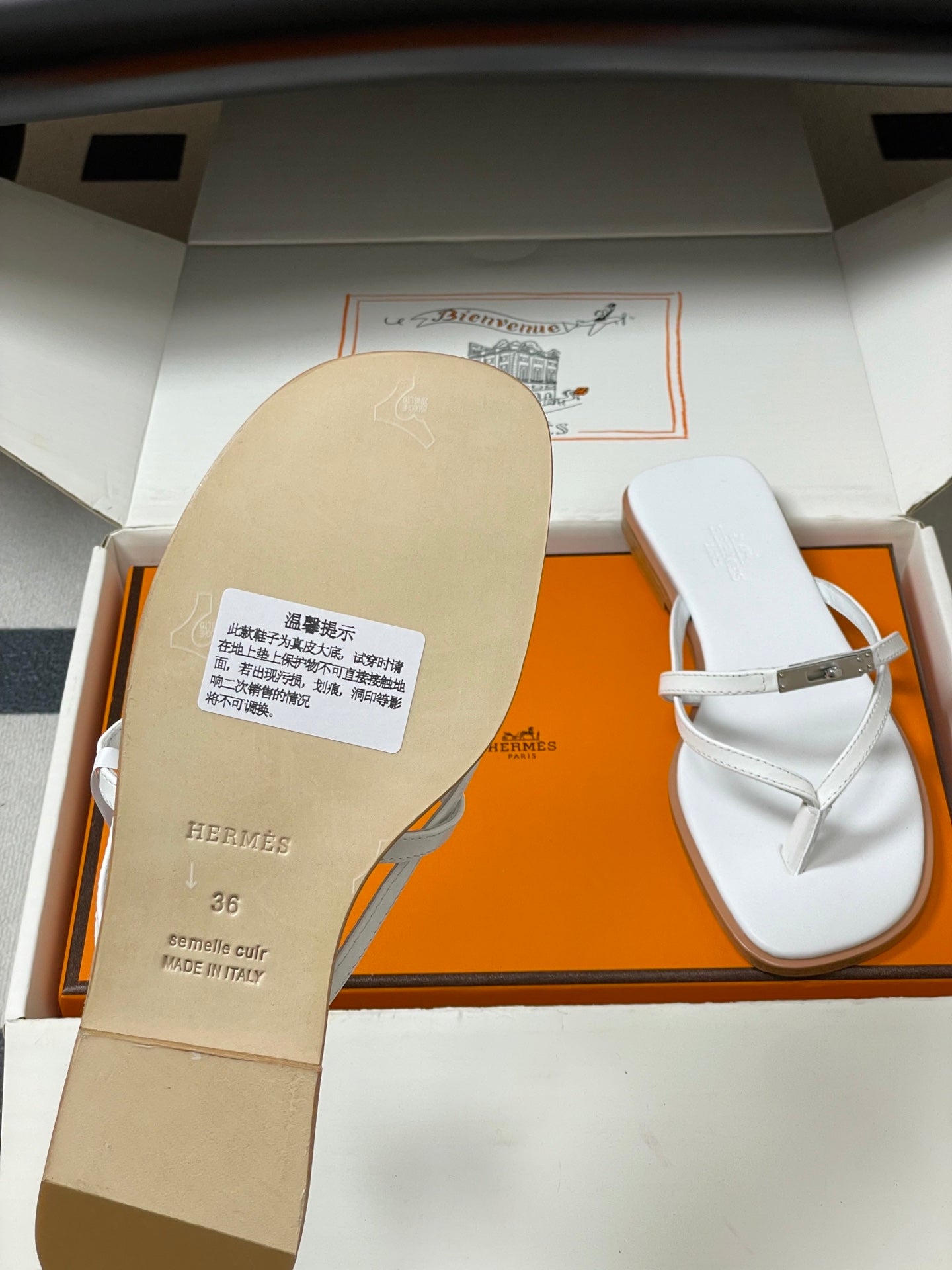 HM Miss Sandal White Calfskin 593794