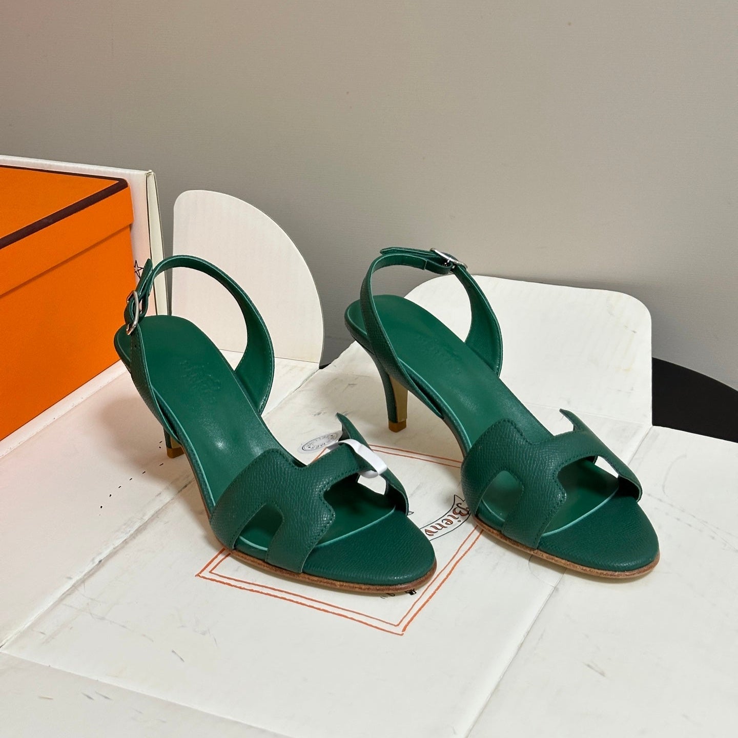 HM Holy Sandal Teal Green Cowhide 835001