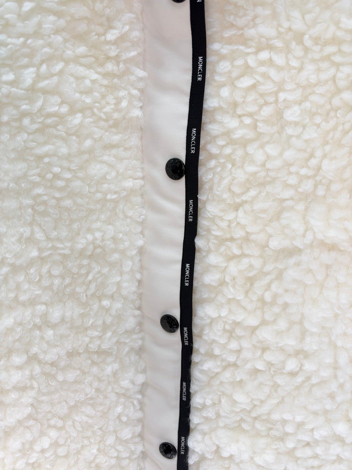 Chanel 26s White Shearling Fleece Zip-Up Bomber Jacket 447492