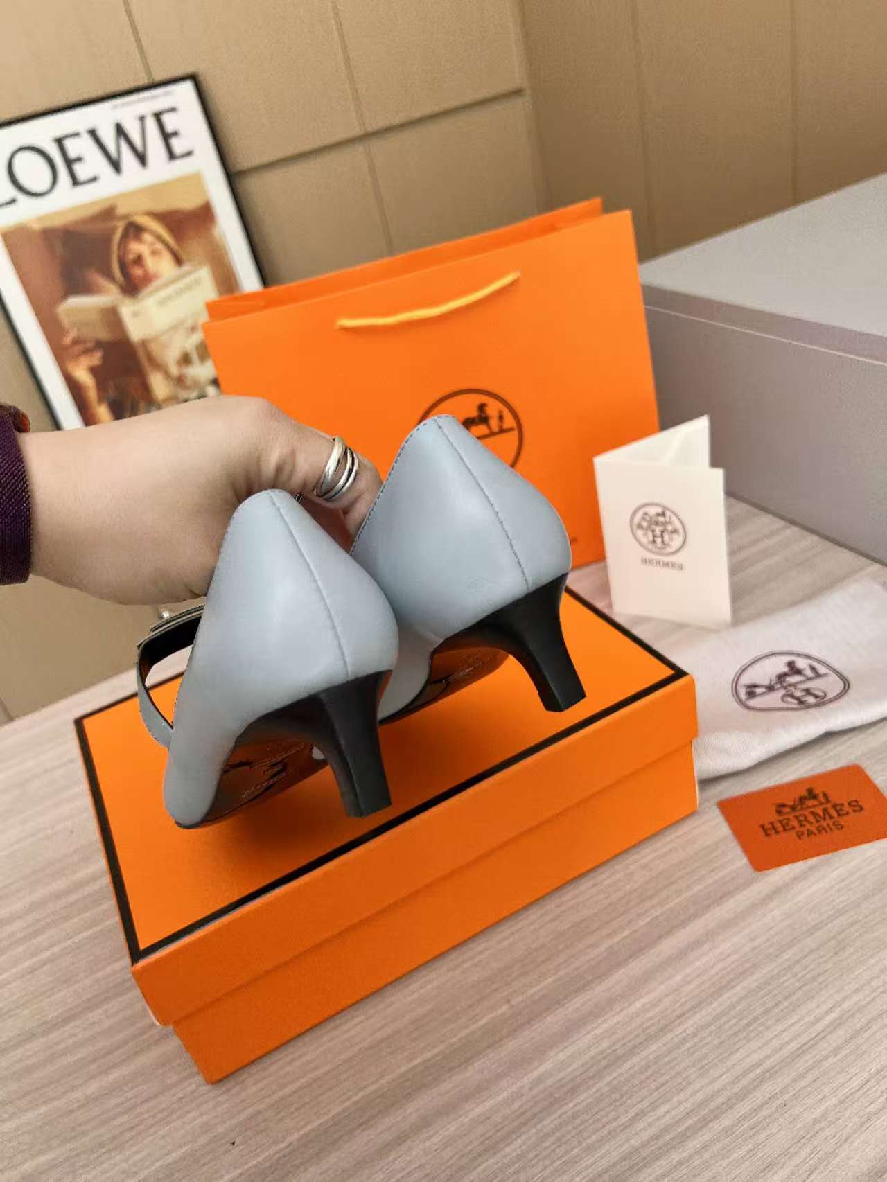 Kiara 40 pump Grey Calfskin 214053