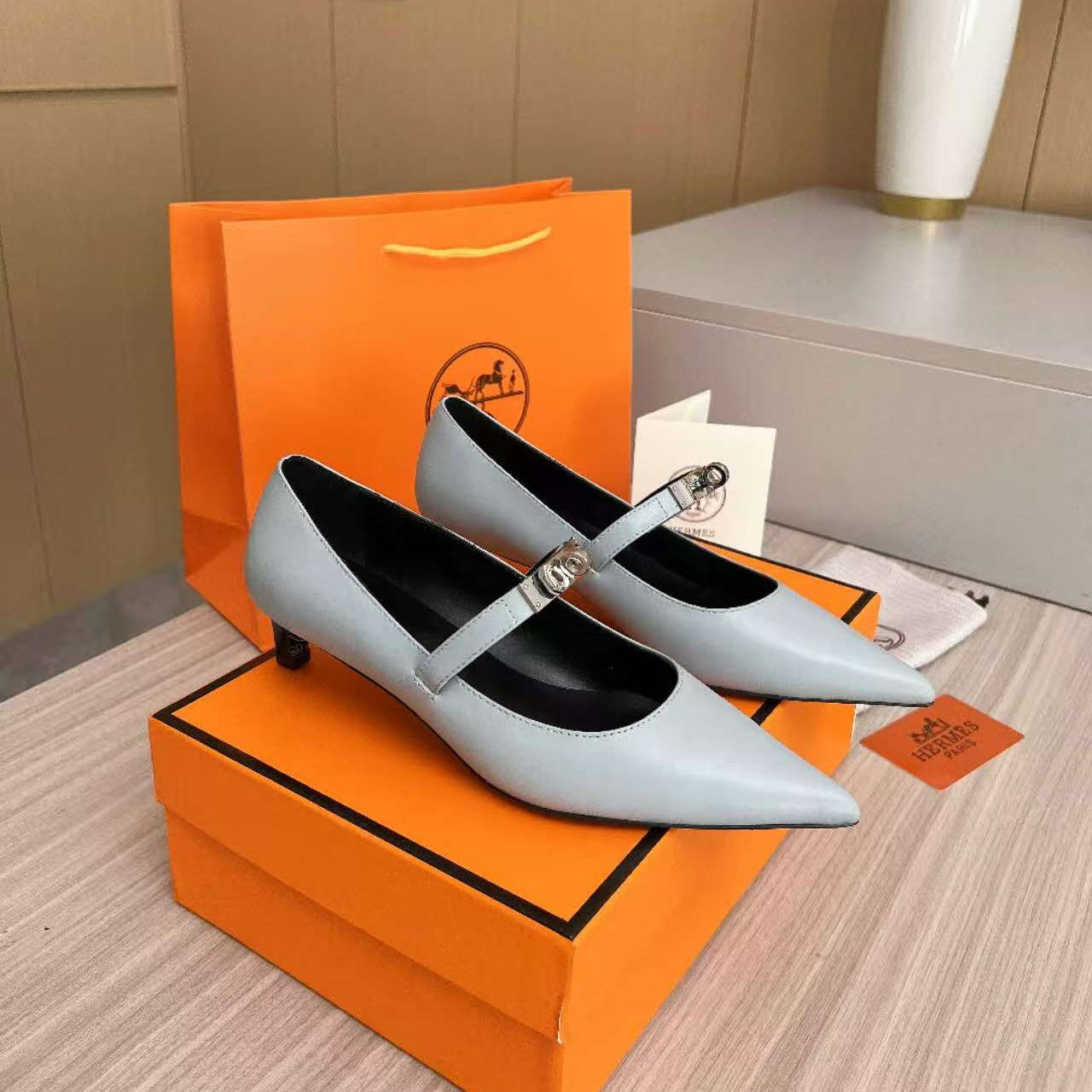 Kiara 40 pump Grey Calfskin 214053