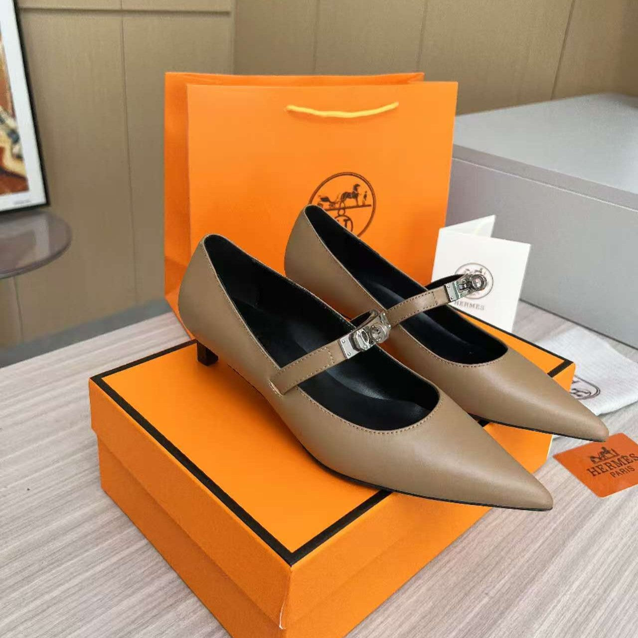 Kiara 40 pump Brown Calfskin 214049