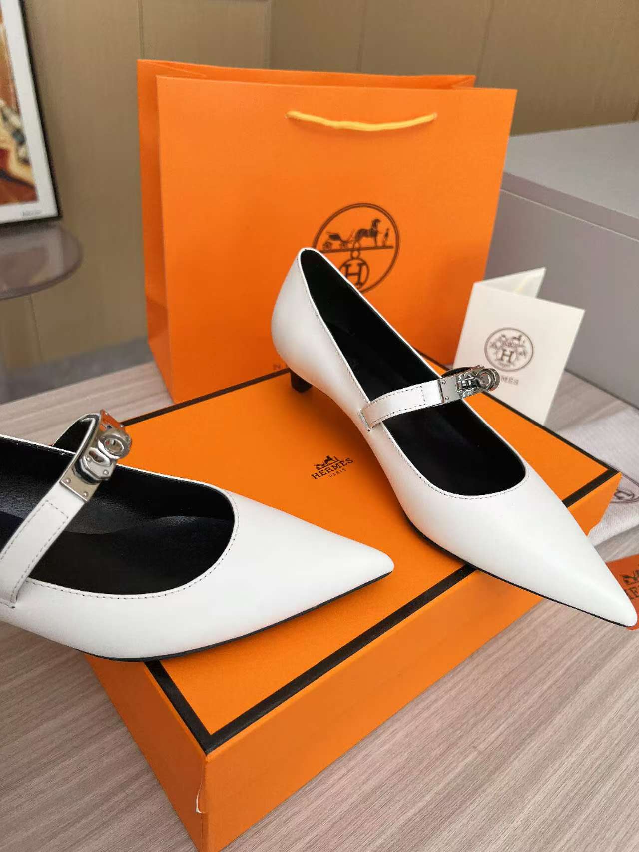 Kiara 40 pump White Calfskin 214051