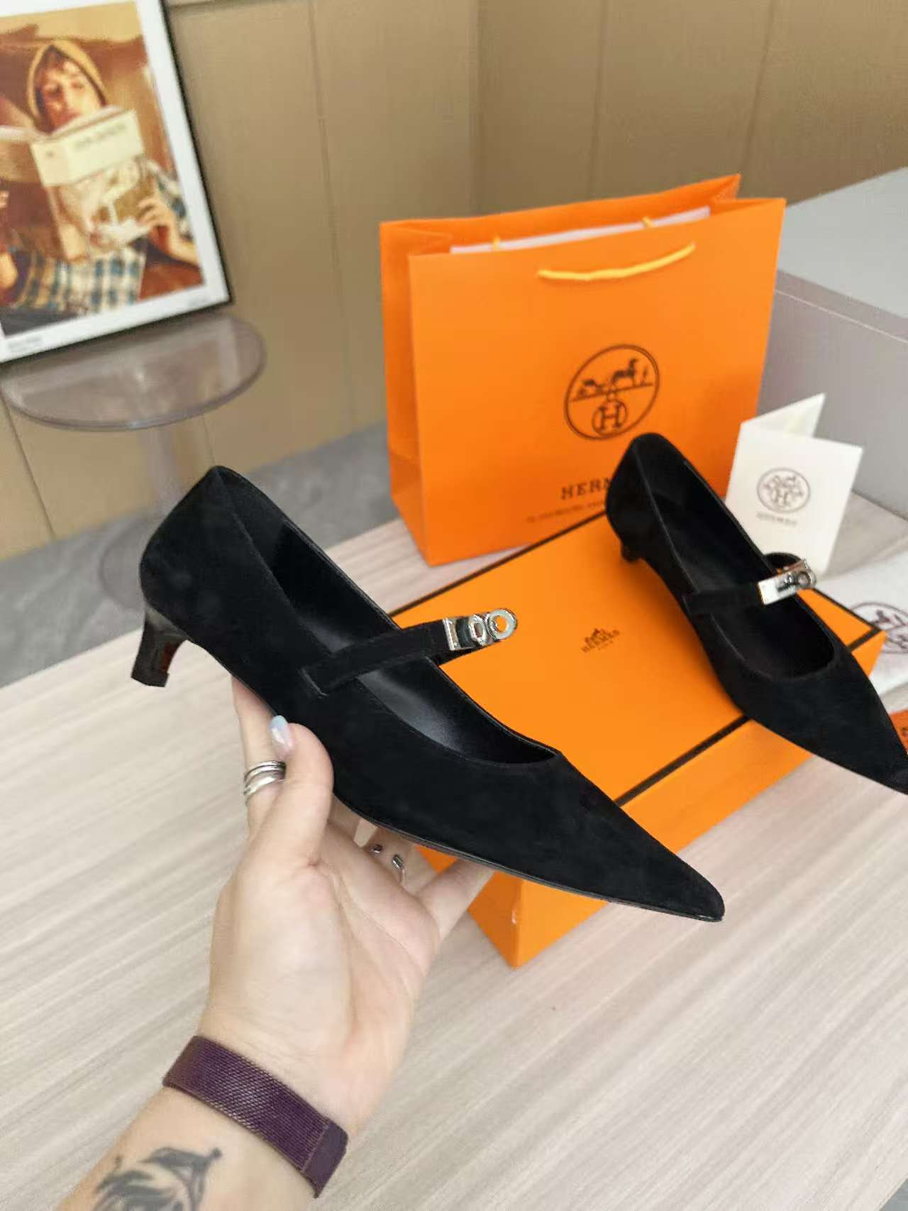 Kiara 40 pump Black Suede 214054