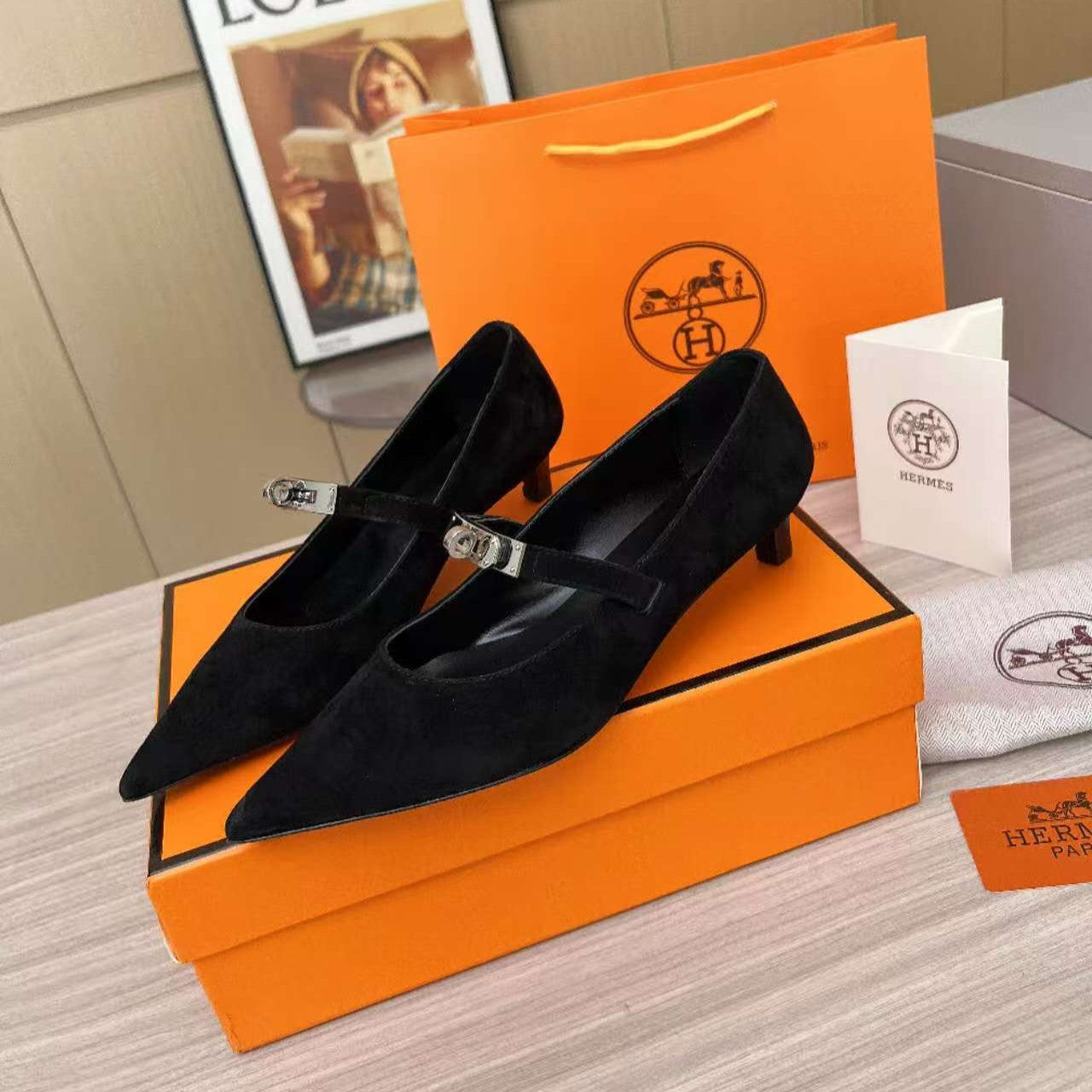 Kiara 40 pump Black Suede 214054