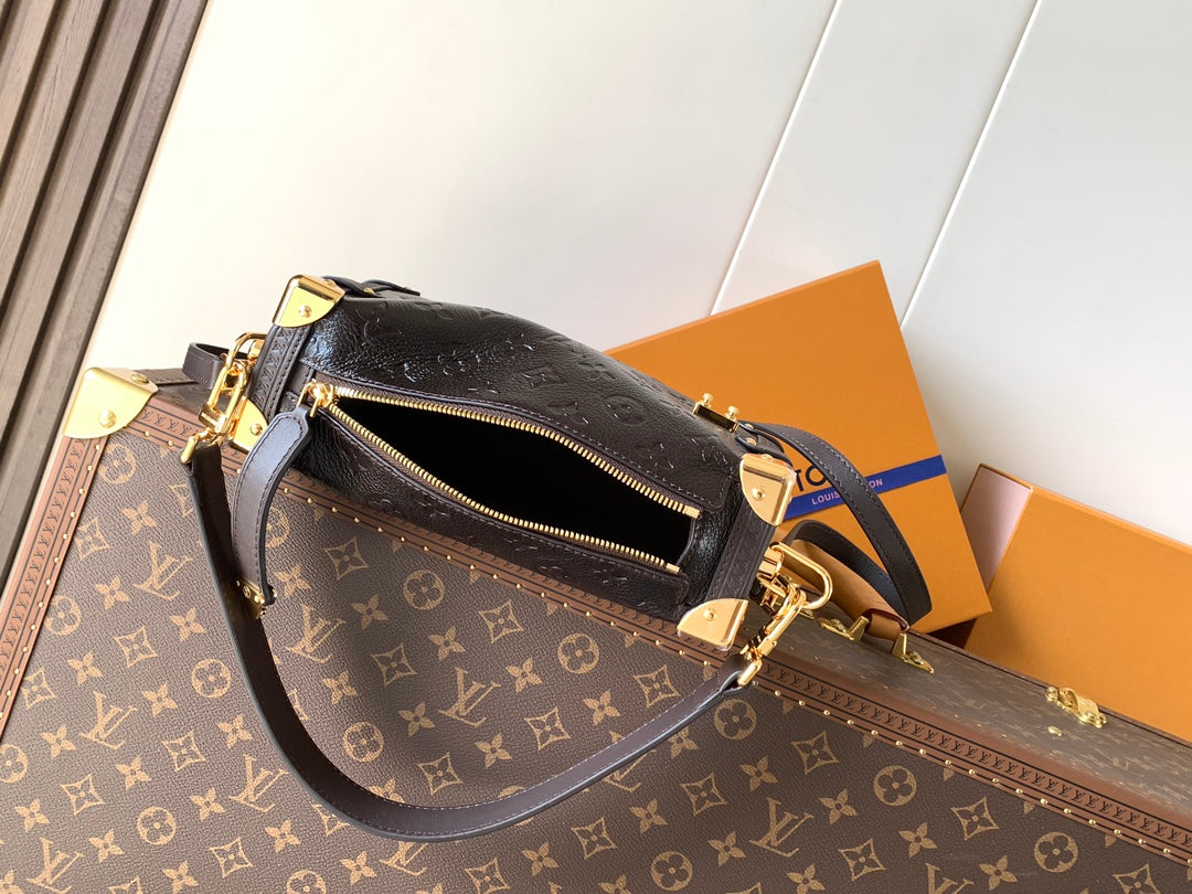 LV Side Trunk Dark Brown Monogram Saga Leather 281651