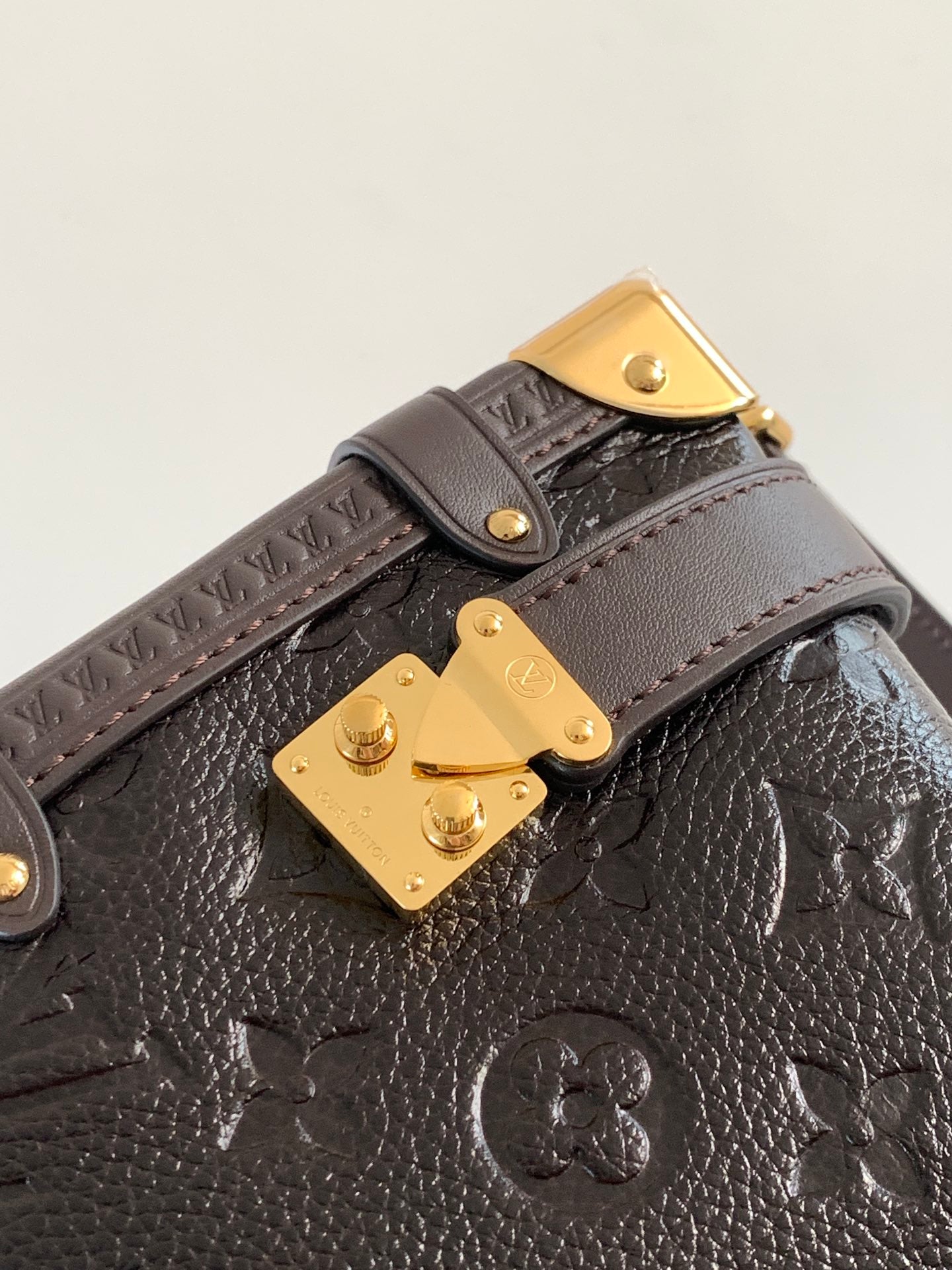 LV Side Trunk Dark Brown Monogram Saga Leather 281651