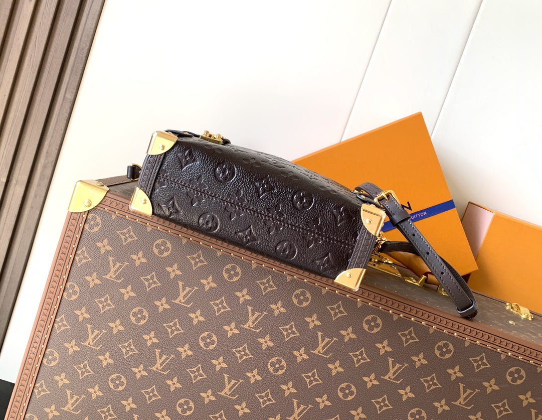 LV Side Trunk Dark Brown Monogram Saga Leather 281651