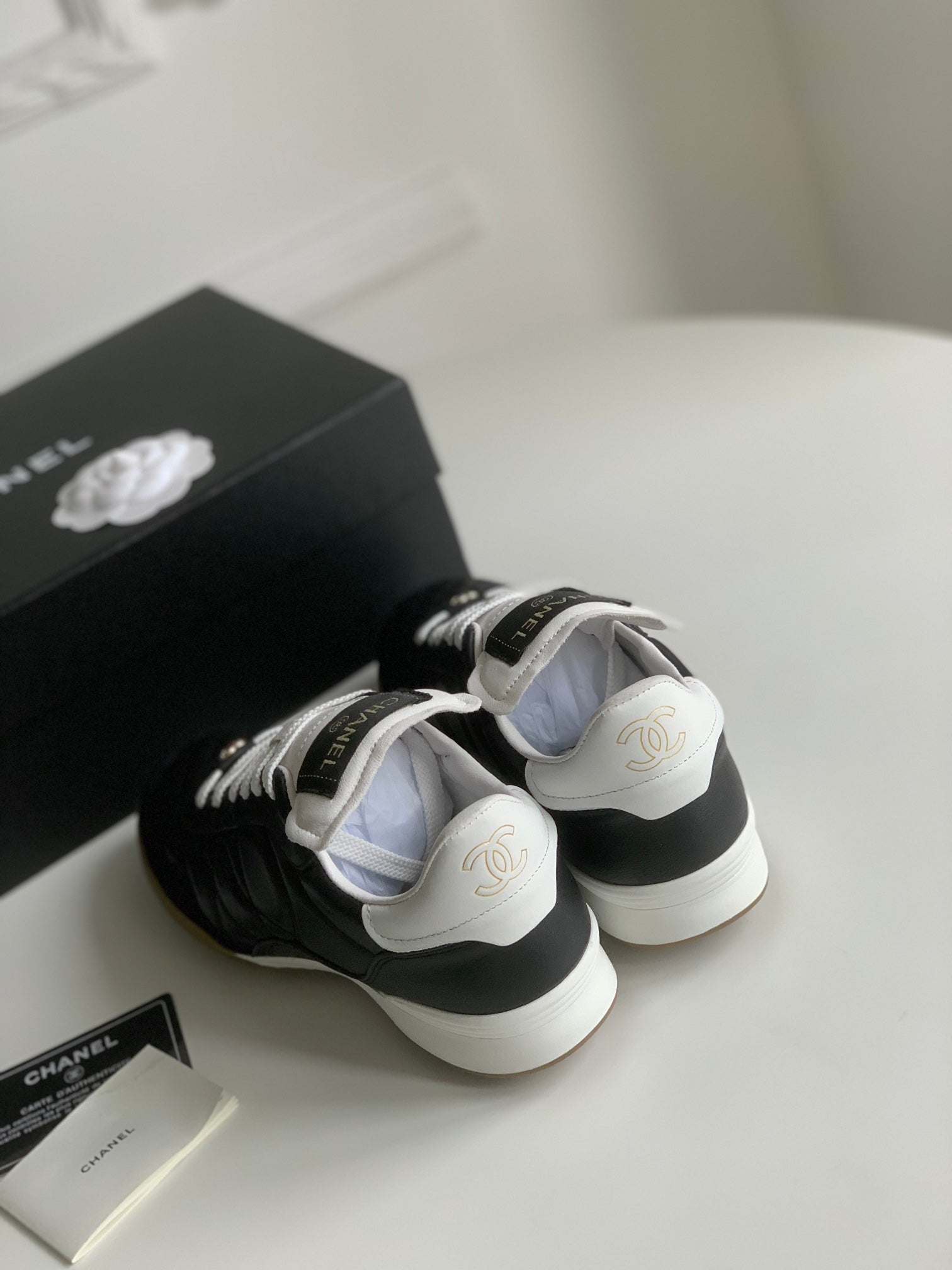CC Sneaker In Black Lambskin Quilted 143552
