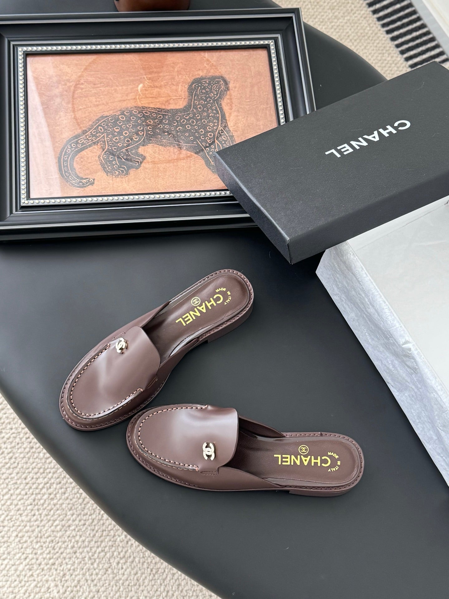 CC 25C Mule Chocolate Calfskin 280562