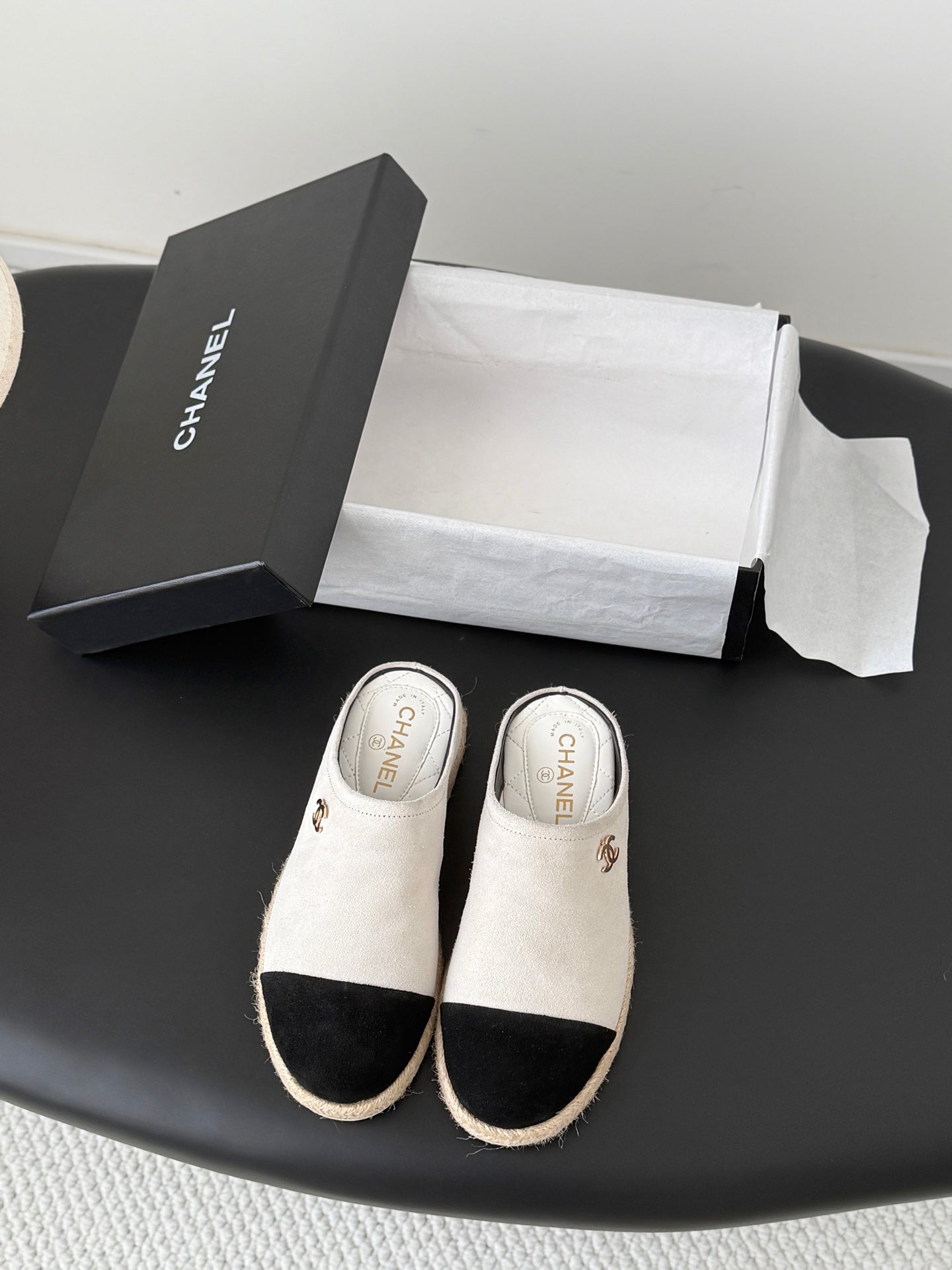 CC 26s Casual Mules Grey Black Suede 914905