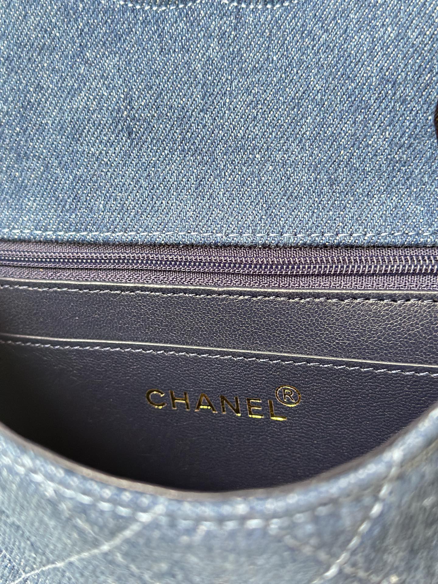 CC Mini Classic Handbag Blue Denim GHW